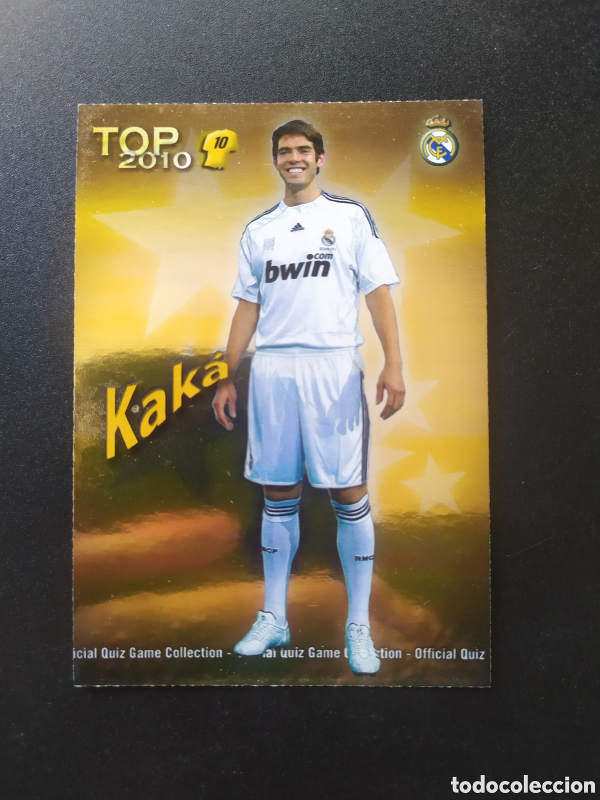 Cromos de f&uacute;tbol: Mundicromo fichas Liga 2009 2010 09 10 Kaka top brillo dorado n&deg; 614 Real Madrid