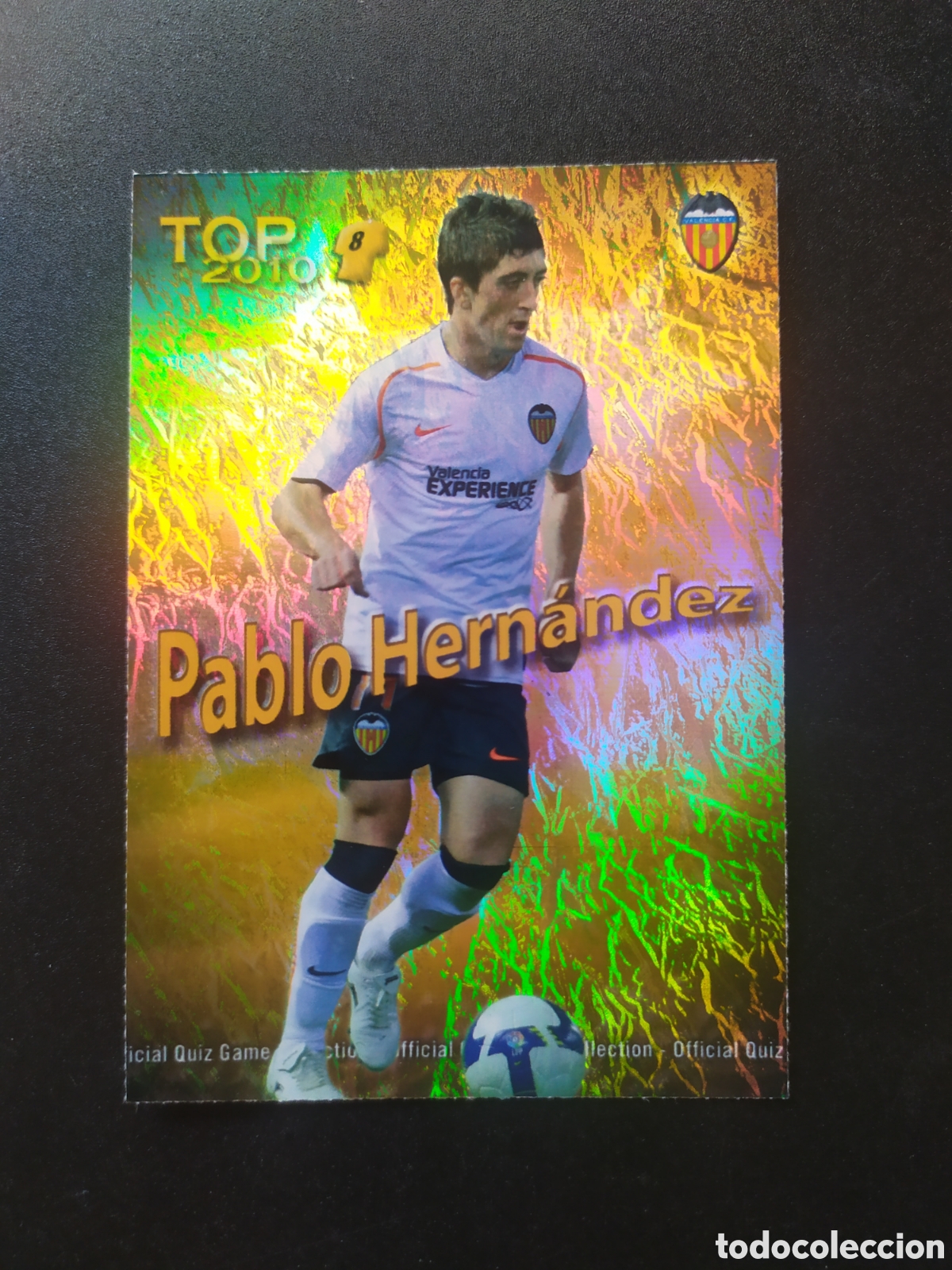 Cromos de f&uacute;tbol: Mundicromo fichas Liga 2009 2010 09 10 Pablo Hern&aacute;ndez top brillo jaspeado n&deg; 608 Valencia