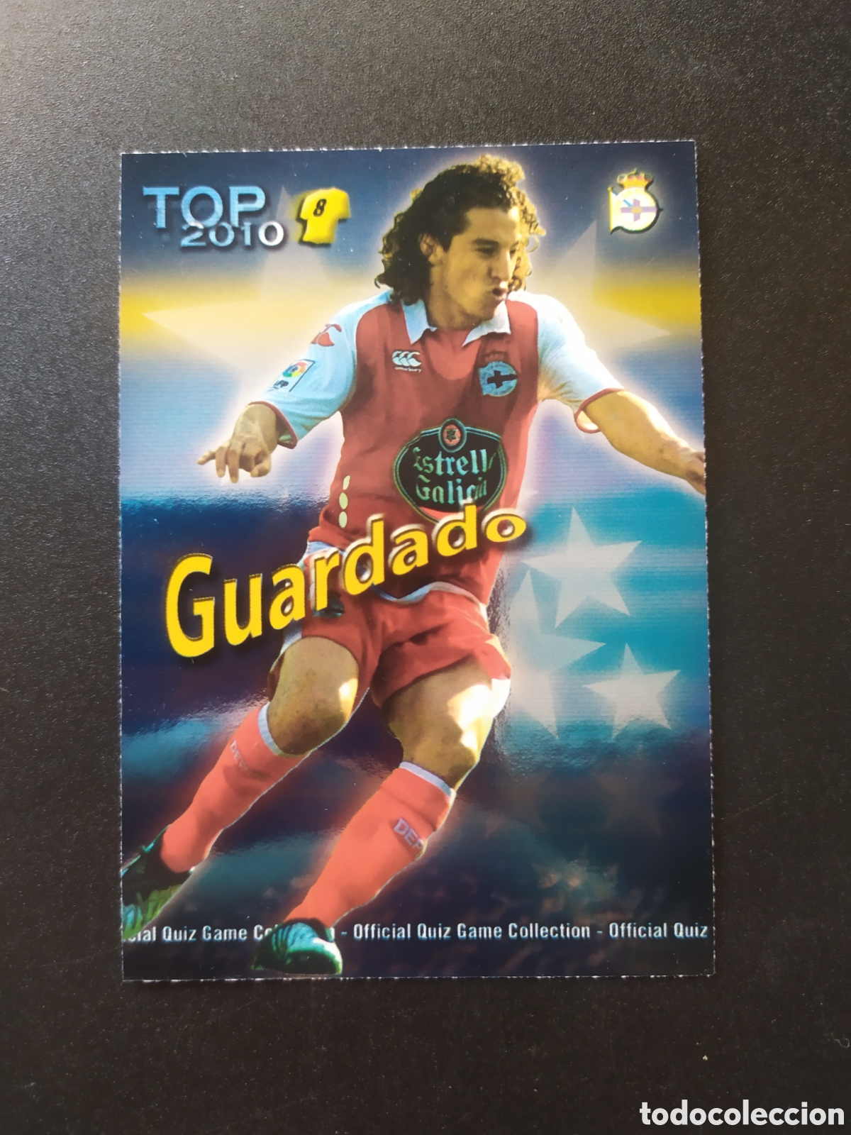 Cromos de f&uacute;tbol: Mundicromo fichas Liga 2009 2010 09 10 Guardado top brillo azul n&deg; 609 Deportivo Coru&ntilde;a