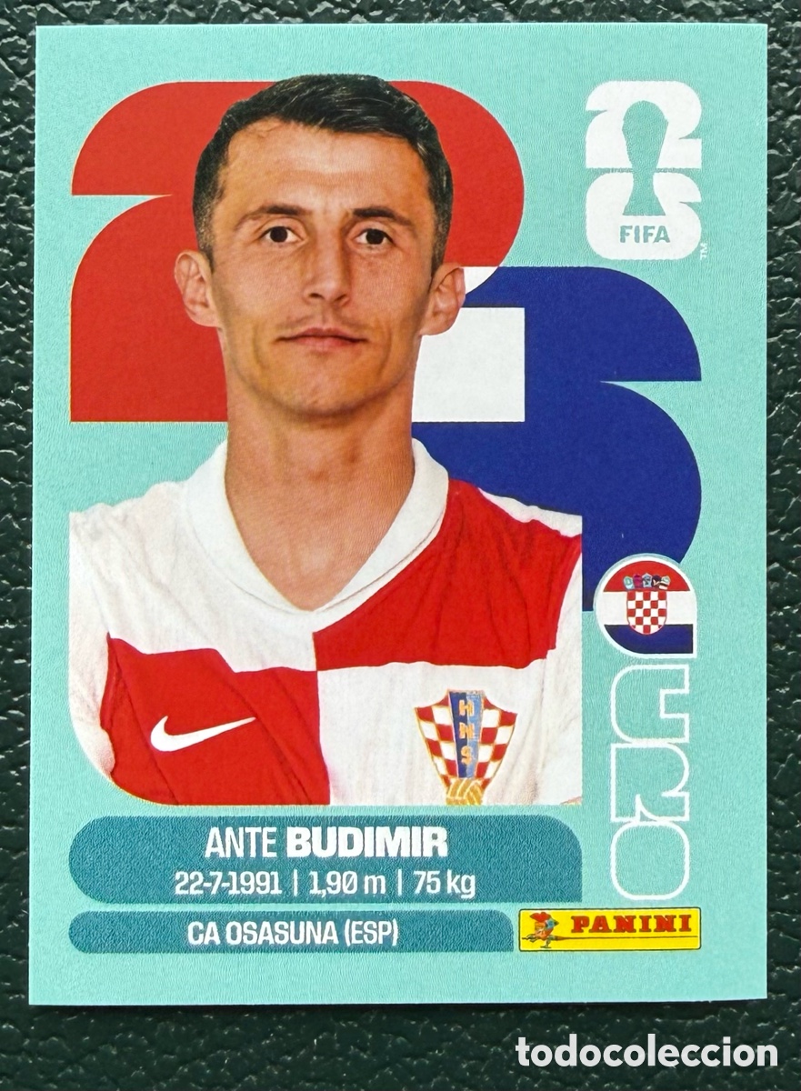 Cromos de f&uacute;tbol: CRO 18 ANTE BUDIMIR CROACIA CROMOS ALBUM FIFA WORLD CUP MUNDIAL 2026 PANINI