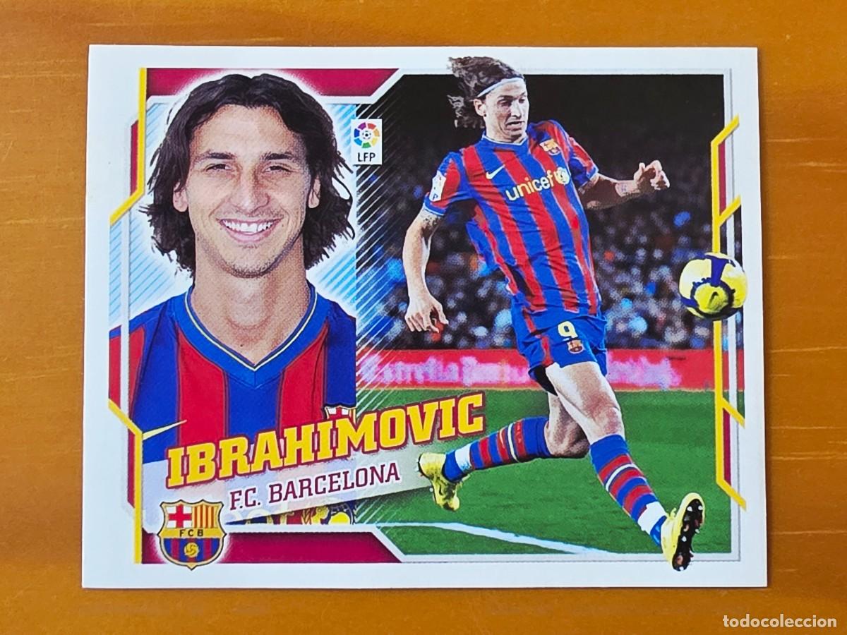Football Stickers: 15 A Zlatan Ibrahimovic, baja, FC Barcelona, Panini Ediciones Liga Este 2010 2011 10 11