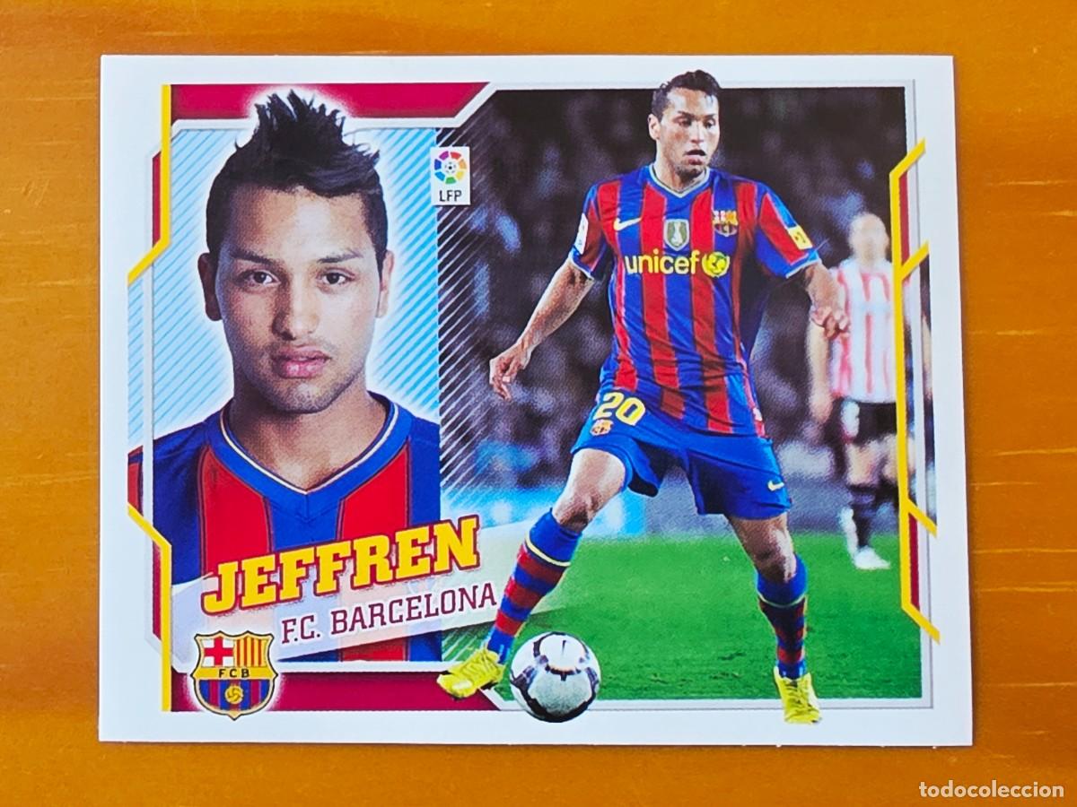Football Stickers: 15 B Jeffren, FC Barcelona, Panini Ediciones Liga Este 2010 2011 10 11