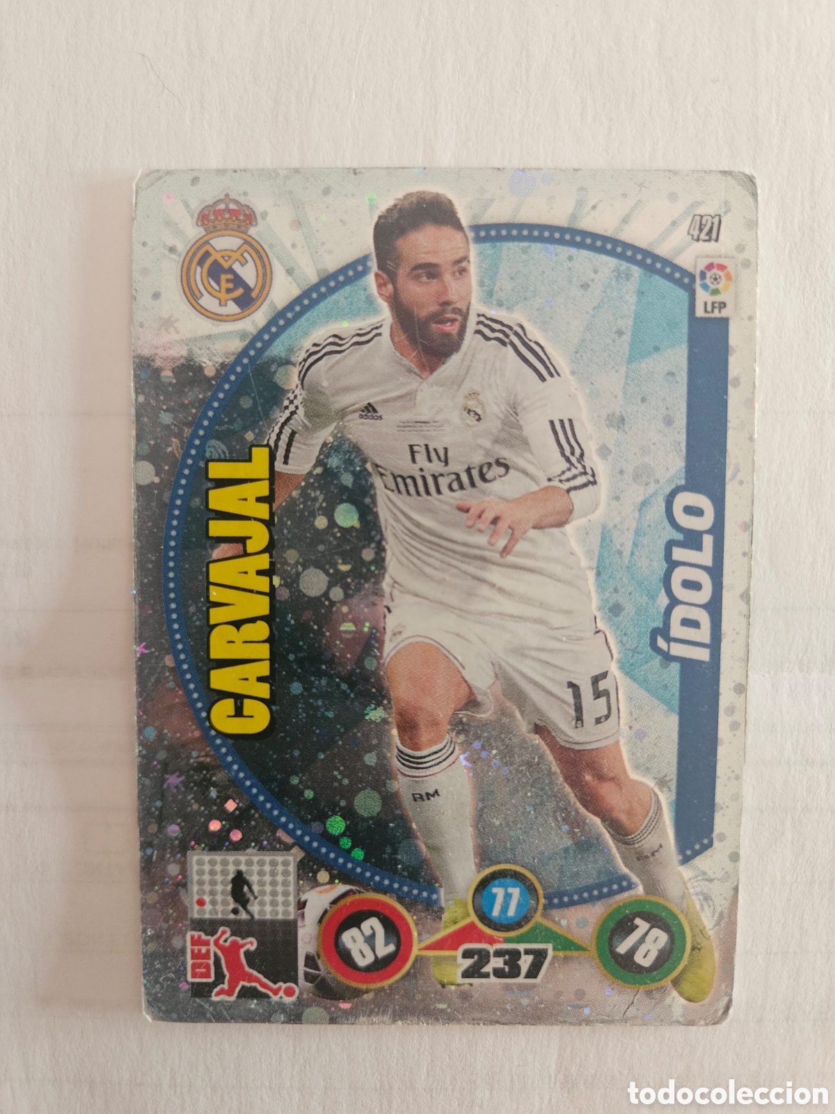 Fu&szlig;ball-Sticker: 421 Carvajal, Real Madrid, &Iacute;dolo, Panini Adrenalyn XL 2014 2015 14 15