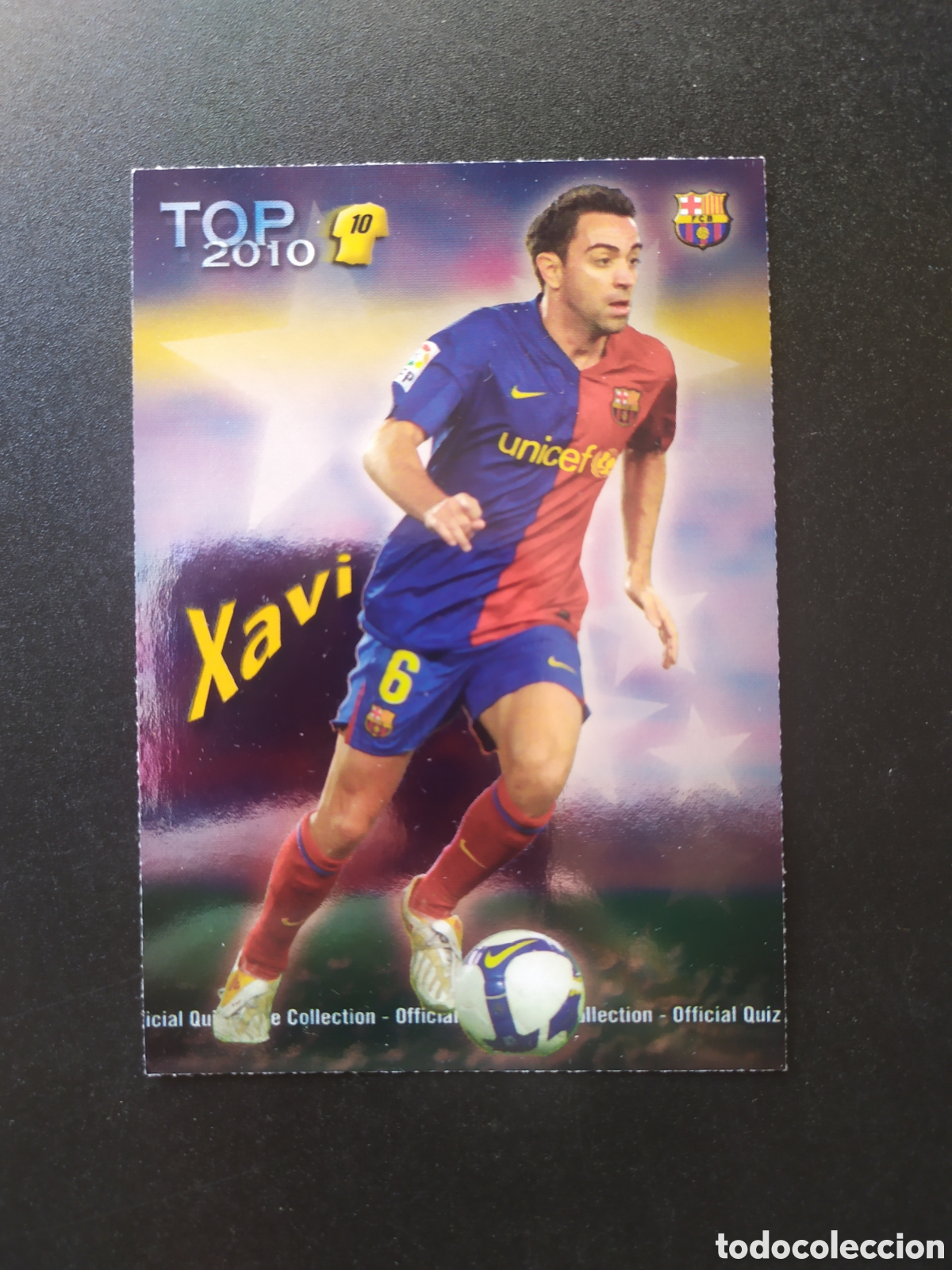 Cromos de f&uacute;tbol: Mundicromo fichas Liga 2009 2010 09 10 Xavi top brillo azul n&deg; 613 Barcelona