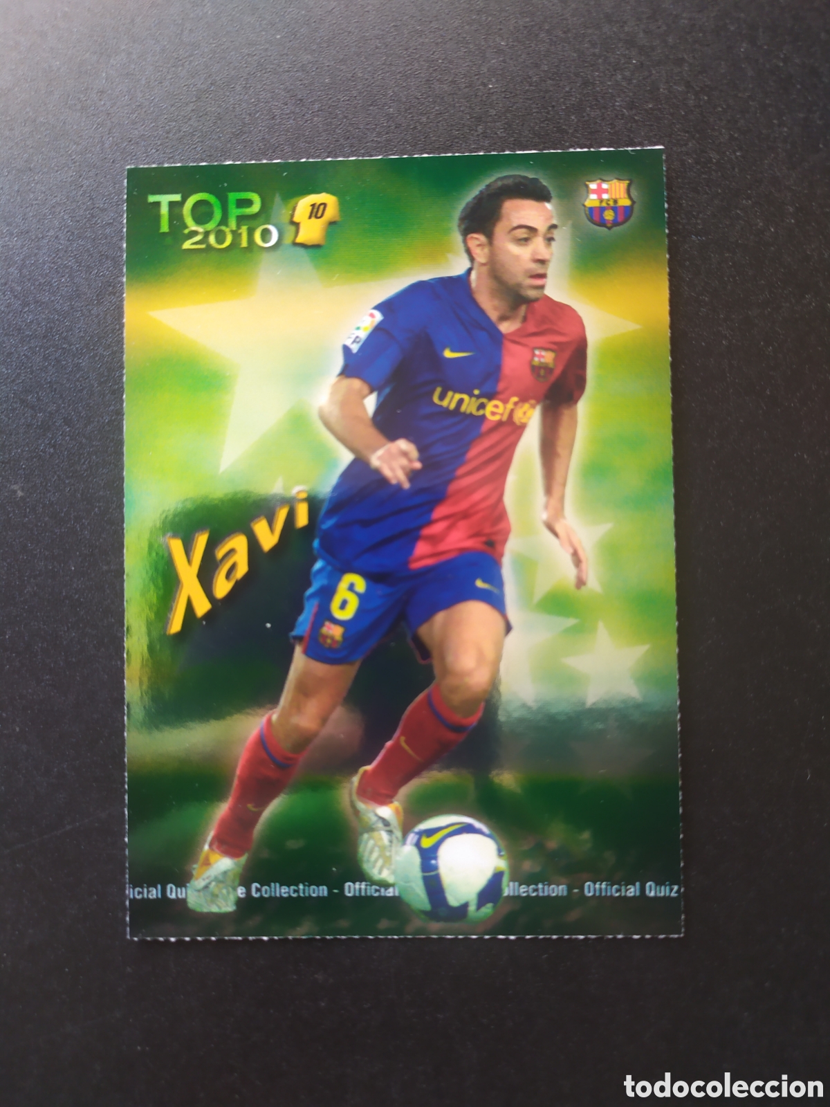 Cromos de f&uacute;tbol: Mundicromo fichas Liga 2009 2010 09 10 Xavi top brillo verde n&deg; 613 Barcelona