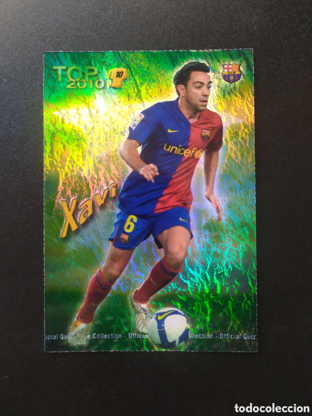 Cromos de f&uacute;tbol: Mundicromo fichas Liga 2009 2010 09 10 Xavi top brillo jaspeado n&deg; 613 Barcelona