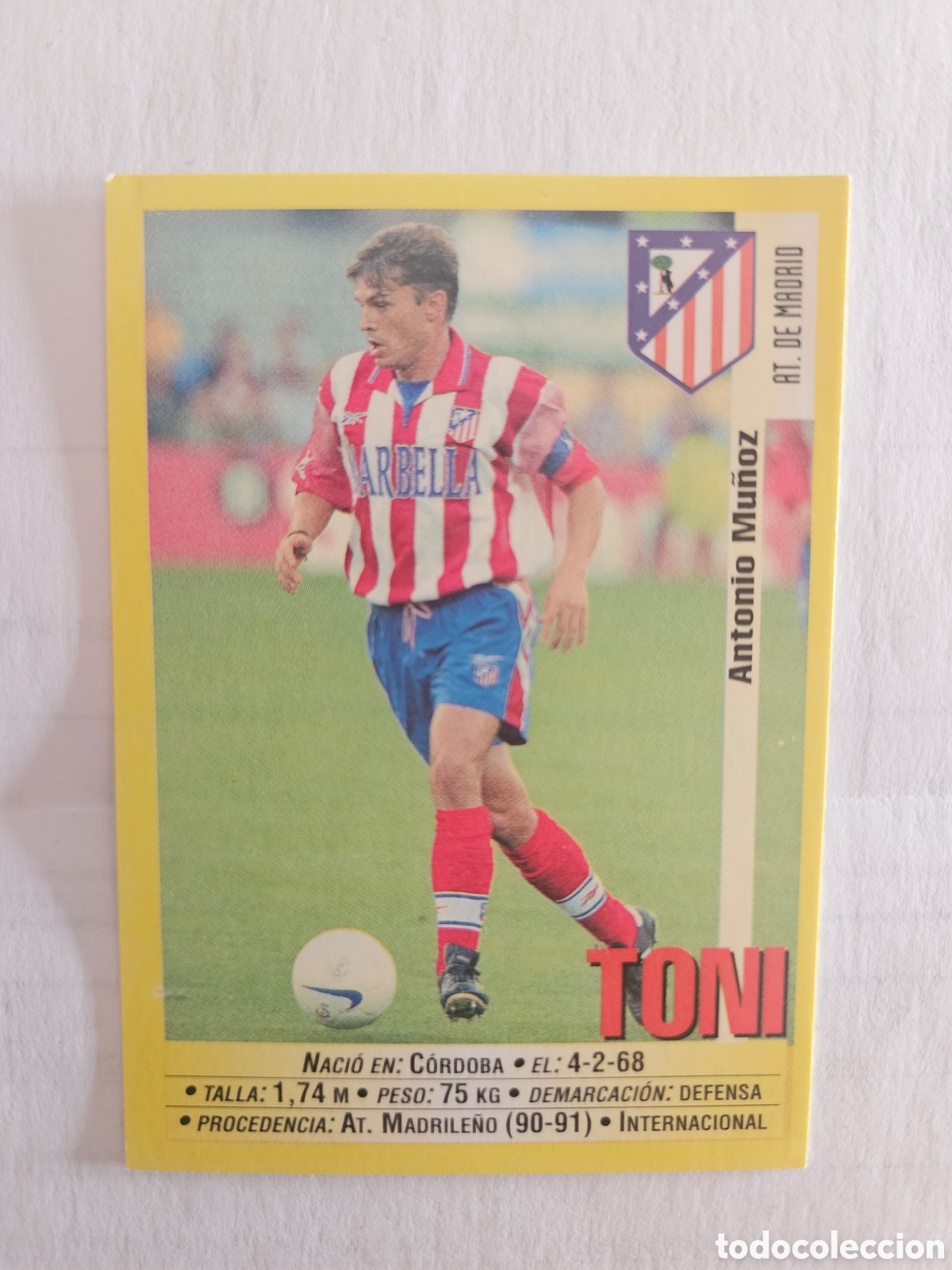 Cromos de f&uacute;tbol: 234 TONI AT MADRID PANINI 1999 2000 CROMO FUTBOL LIGA 99 00 - SIN PEGAR -