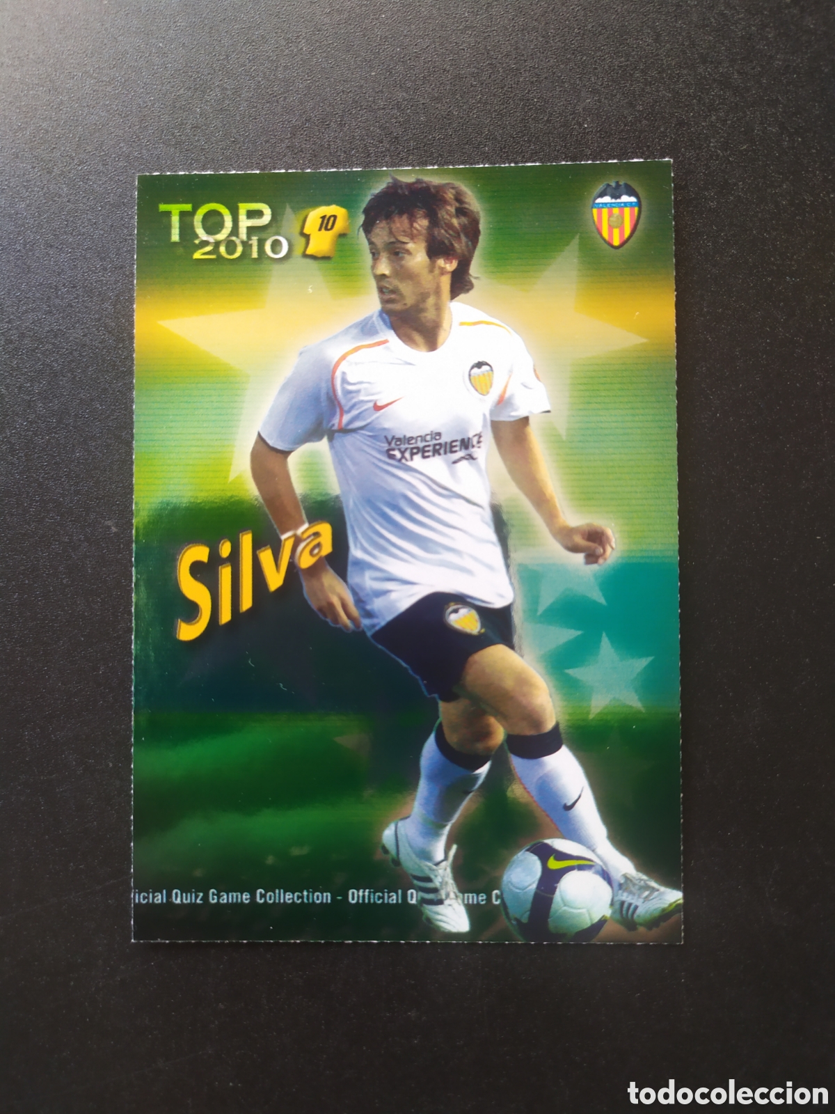 Cromos de f&uacute;tbol: Mundicromo fichas Liga 2009 2010 09 10 Silva top brillo verde n&deg; 616 Valencia