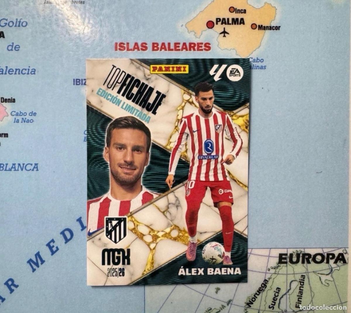 Cromos de f&uacute;tbol: Alex Baena edici&oacute;n limitada Top Fichaje Del Atl&eacute;tico de Madrid Megacracks 25-26 2025-2026