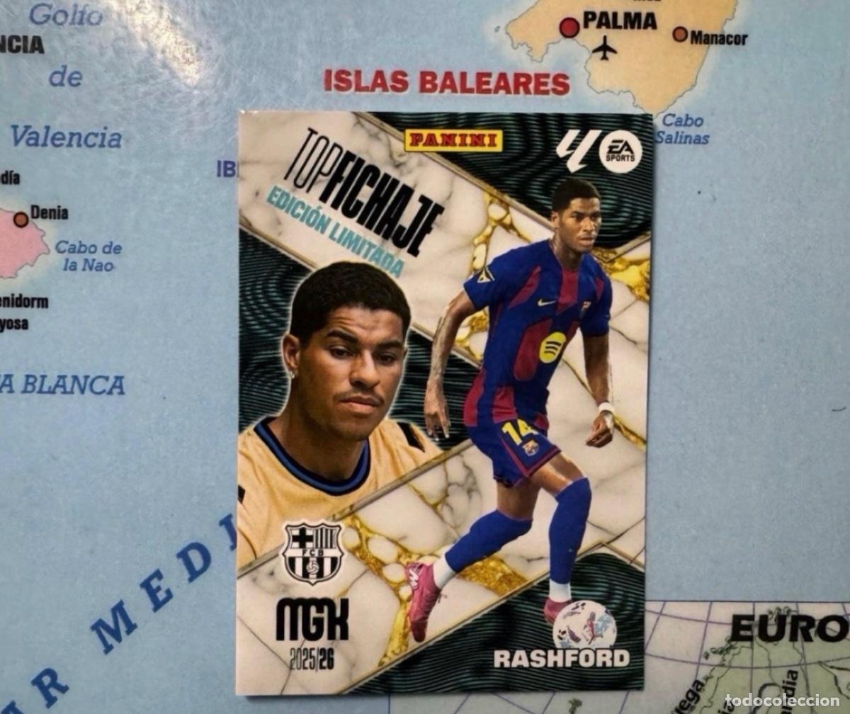 Cromos de f&uacute;tbol: Rashford edici&oacute;n limitada Top Fichaje Del Barcelona Megacracks 25-26 2025-2026