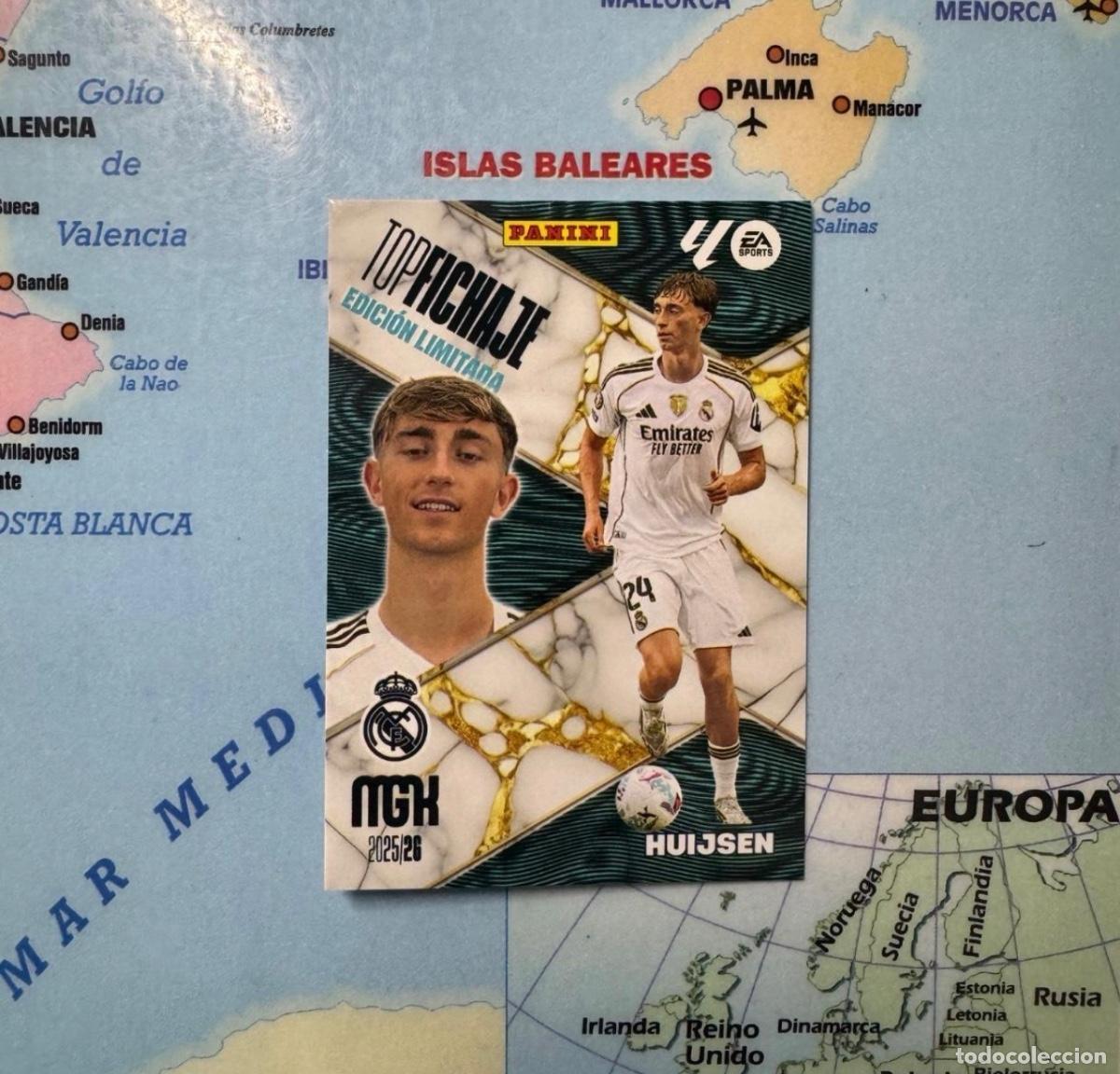 Cromos de f&uacute;tbol: Huijsen edici&oacute;n limitada Top Fichaje Del Real Madrid Megacracks 25-26 2025-2026