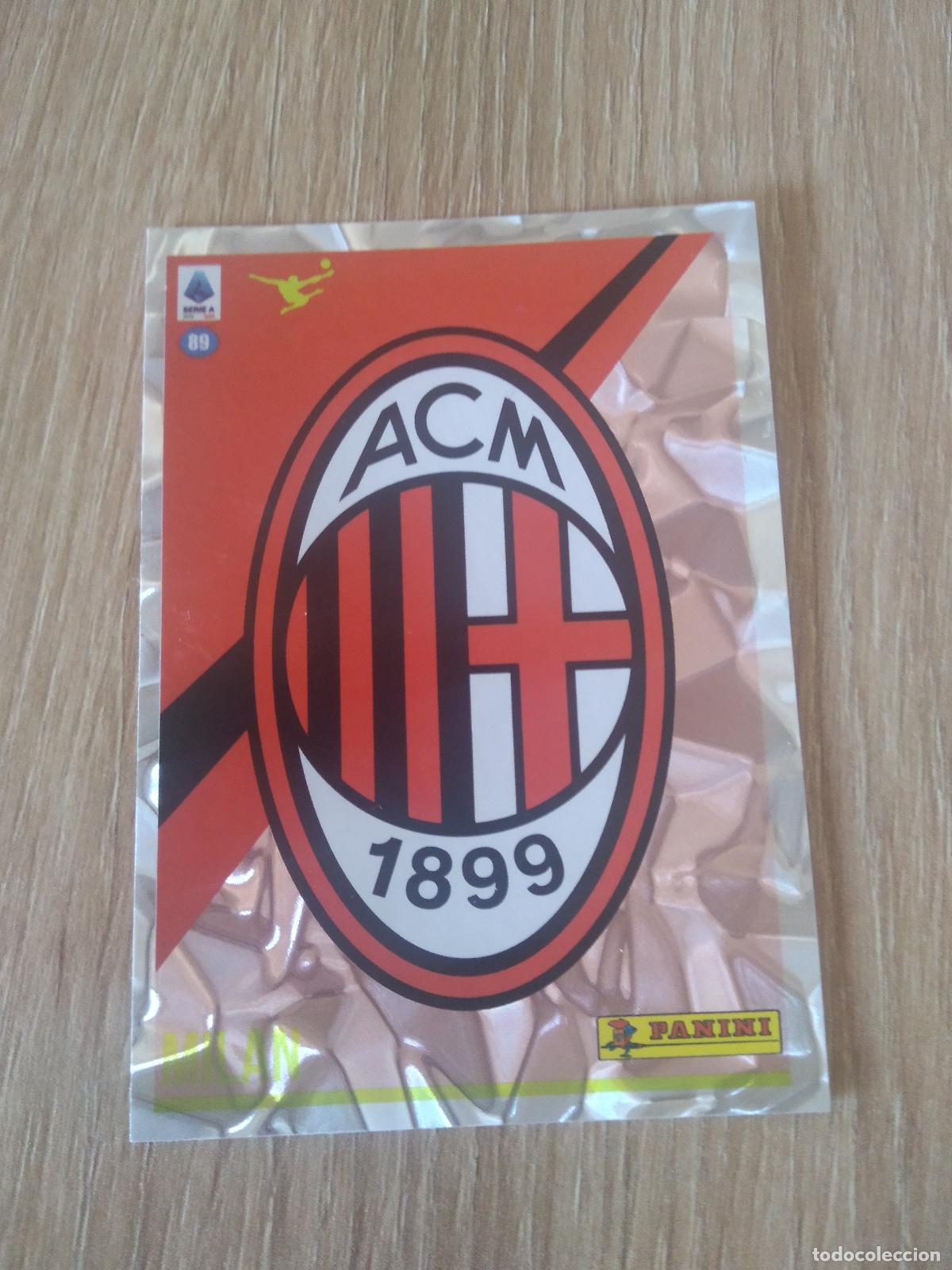 Cromos de f&uacute;tbol: 306 ESCUDO AC MILAN CROMO FUTBOL PANINI LIGA ITALIA 23-24 CALCIATORI 2023-2024