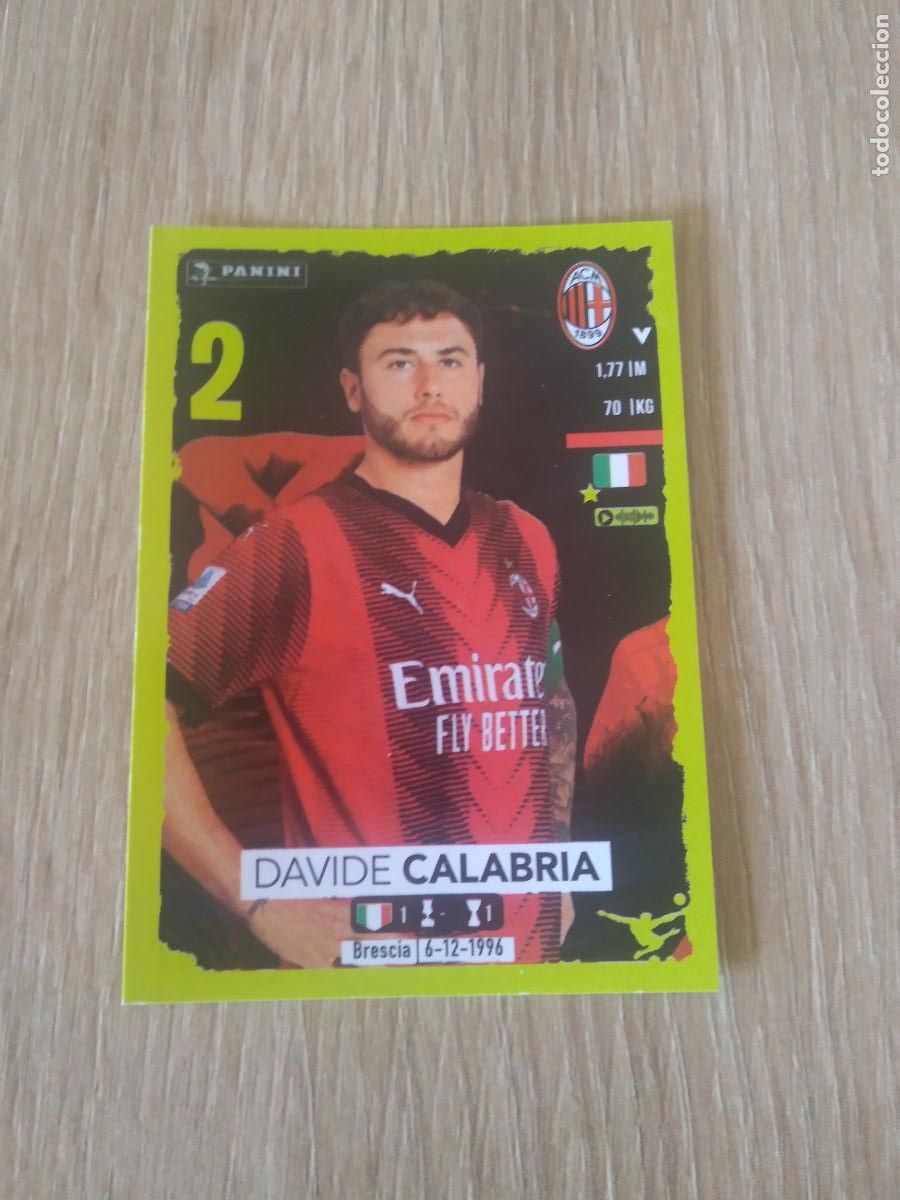 Cromos de f&uacute;tbol: 309 DAVIDE CALABRIA AC MILAN CROMO FUTBOL PANINI LIGA ITALIA 23-24 CALCIATORI 2023-2024