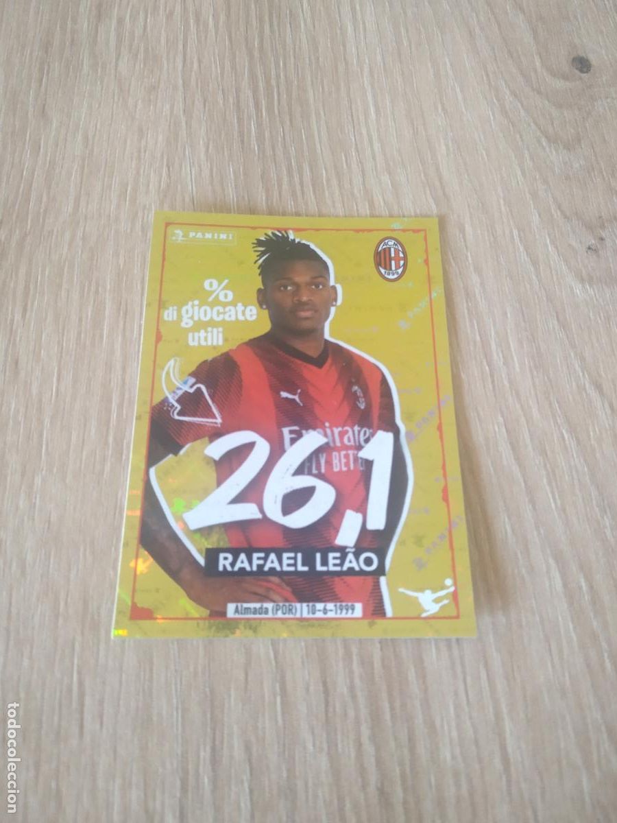 Cromos de f&uacute;tbol: 326 RAFAEL LEAO AC MILAN CROMO FUTBOL PANINI LIGA ITALIA 23-24 CALCIATORI 2023-2024