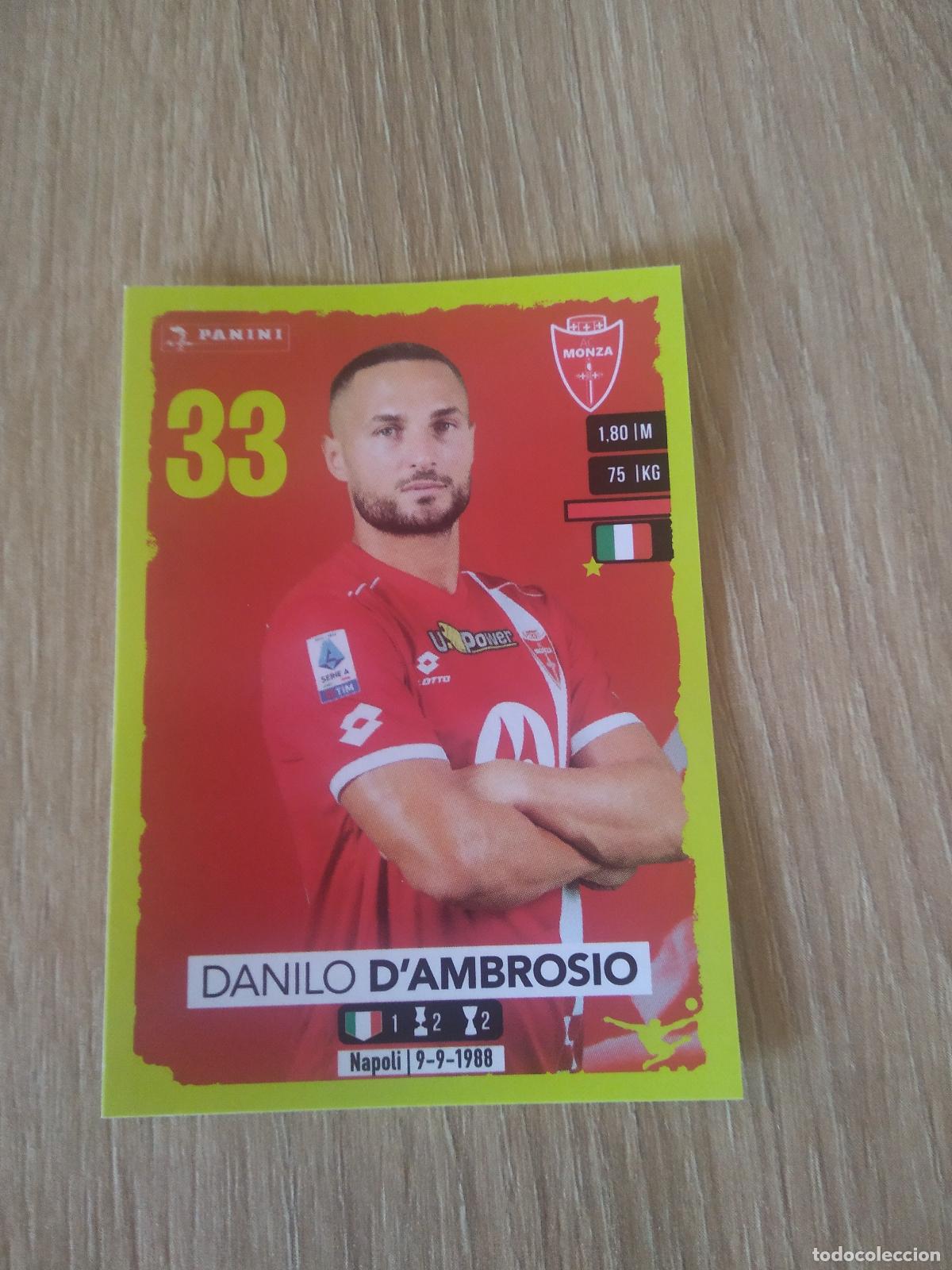 Cromos de f&uacute;tbol: 337 DANILO D'AMBROSIO MONZA CROMO FUTBOL PANINI LIGA ITALIA 23-24 CALCIATORI 2023-2024