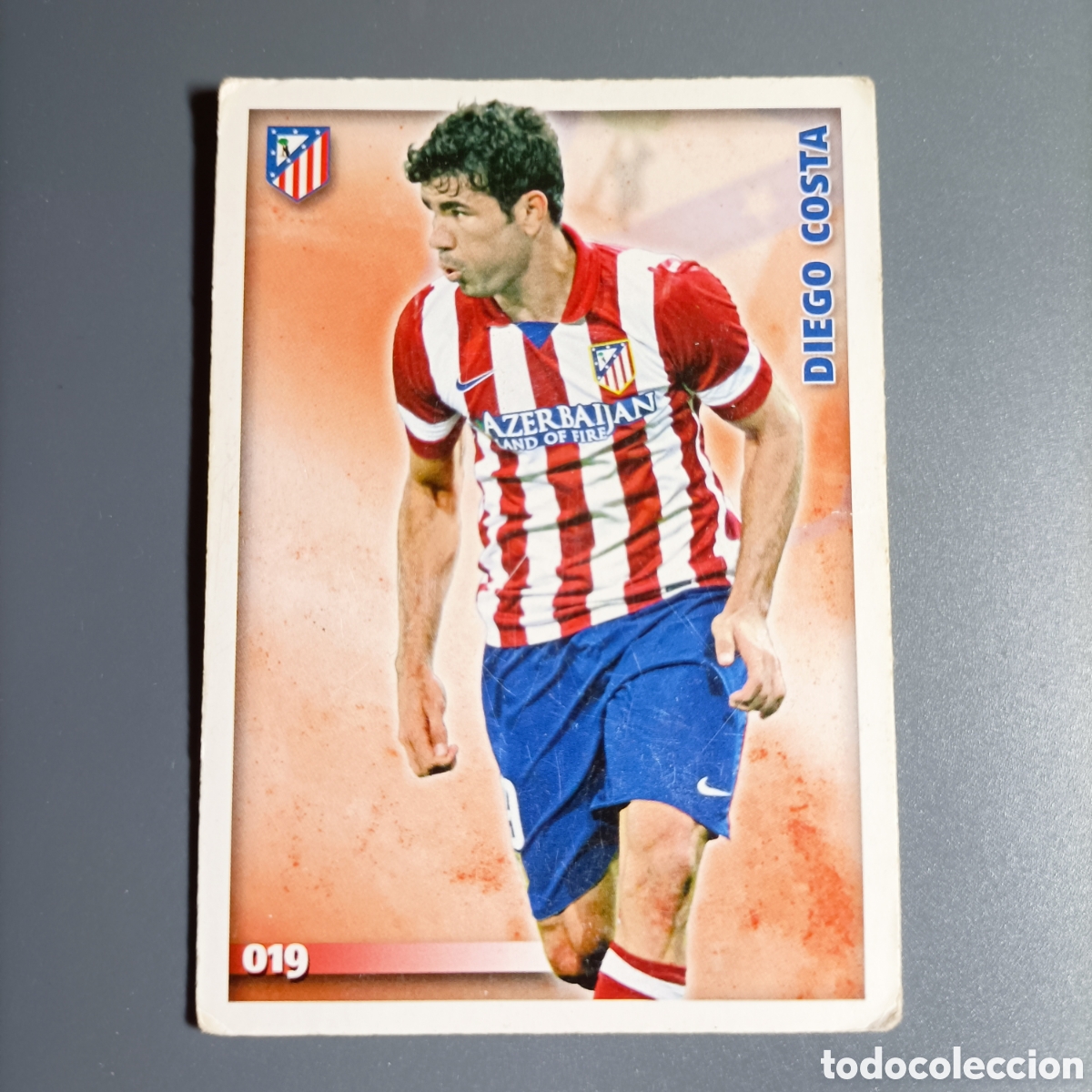 Cromos de f&uacute;tbol: Mundicromo fichas Liga 2014-2015 14 15 Diego Costa №019 Atl&eacute;tico Madrid
