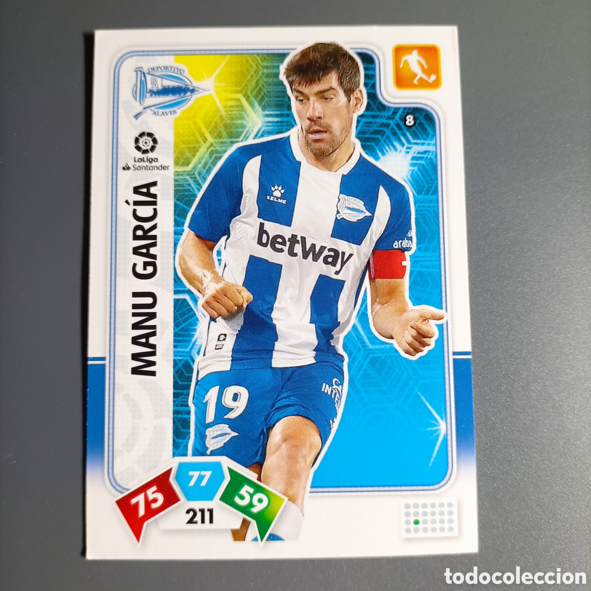 Cromos de f&uacute;tbol: ADRENALYN. LIGA 2019-2020 (ALAVES) №8 MANU GARC&Iacute;A