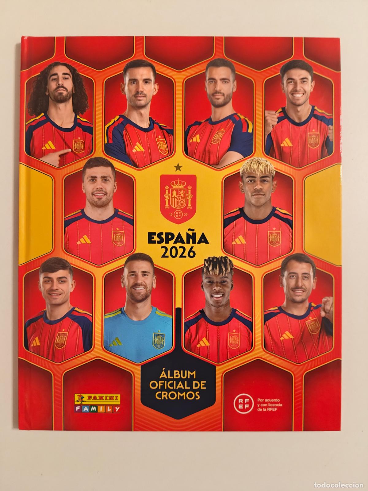 Cromos de f&uacute;tbol: &Aacute;lbum oficial cromos selecci&oacute;n Espa&ntilde;a f&uacute;tbol campeona mundial 2026