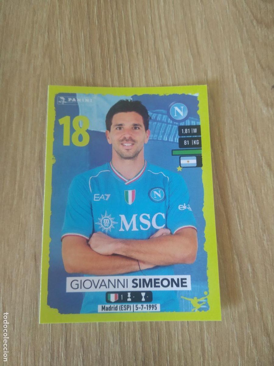 Cromos de Futebol: 377 GIOVANNI SIMEONE NAPOLES NAPOLI CROMO FUTBOL PANINI LIGA ITALIA 23-24 CALCIATORI 2023-2024
