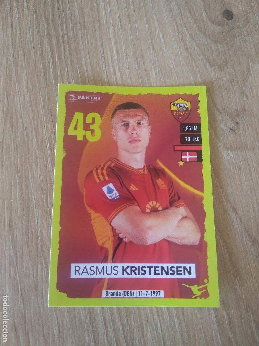 Cromos de f&uacute;tbol: 386 RASMUS KRISTENSEN ROMA CROMO FUTBOL PANINI LIGA ITALIA 23-24 CALCIATORI 2023-2024