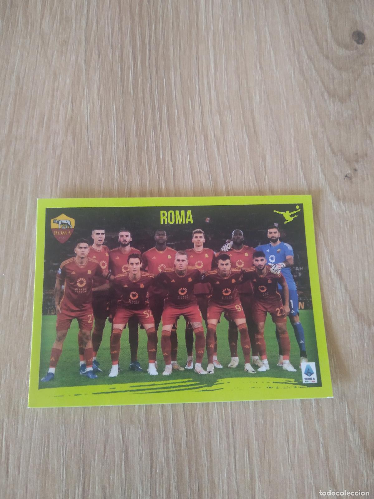 Cromos de f&uacute;tbol: 390 EQUIPO PLANTILLA ROMA CROMO FUTBOL PANINI LIGA ITALIA 23-24 CALCIATORI 2023-2024
