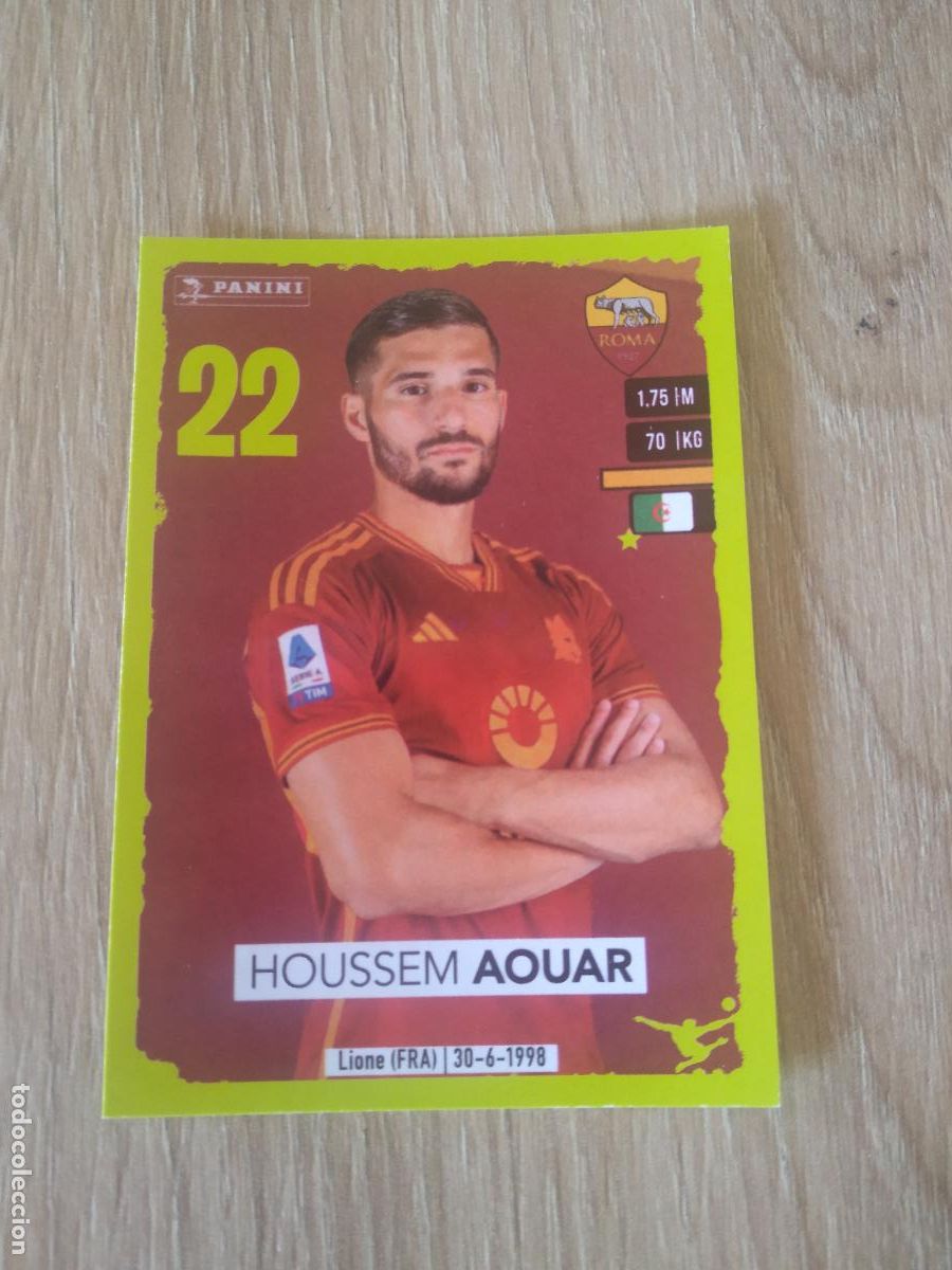 Fu&szlig;ball-Sticker: 392 HOUSSEM AOUAR ROMA CROMO FUTBOL PANINI LIGA ITALIA 23-24 CALCIATORI 2023-2024