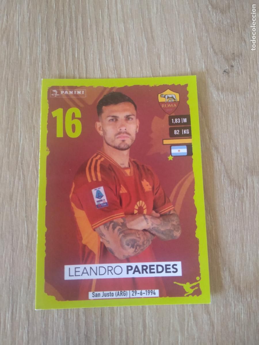 Fu&szlig;ball-Sticker: 395 LEANDRO PAREDES ROMA CROMO FUTBOL PANINI LIGA ITALIA 23-24 CALCIATORI 2023-2024