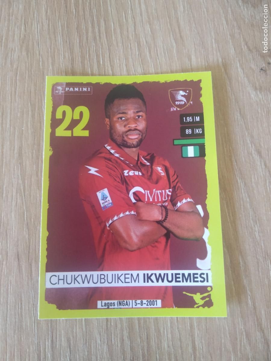 Cromos de f&uacute;tbol: 425 IKWUEMESI SALERNITANA CROMO FUTBOL PANINI LIGA ITALIA 23-24 CALCIATORI 2023-2024