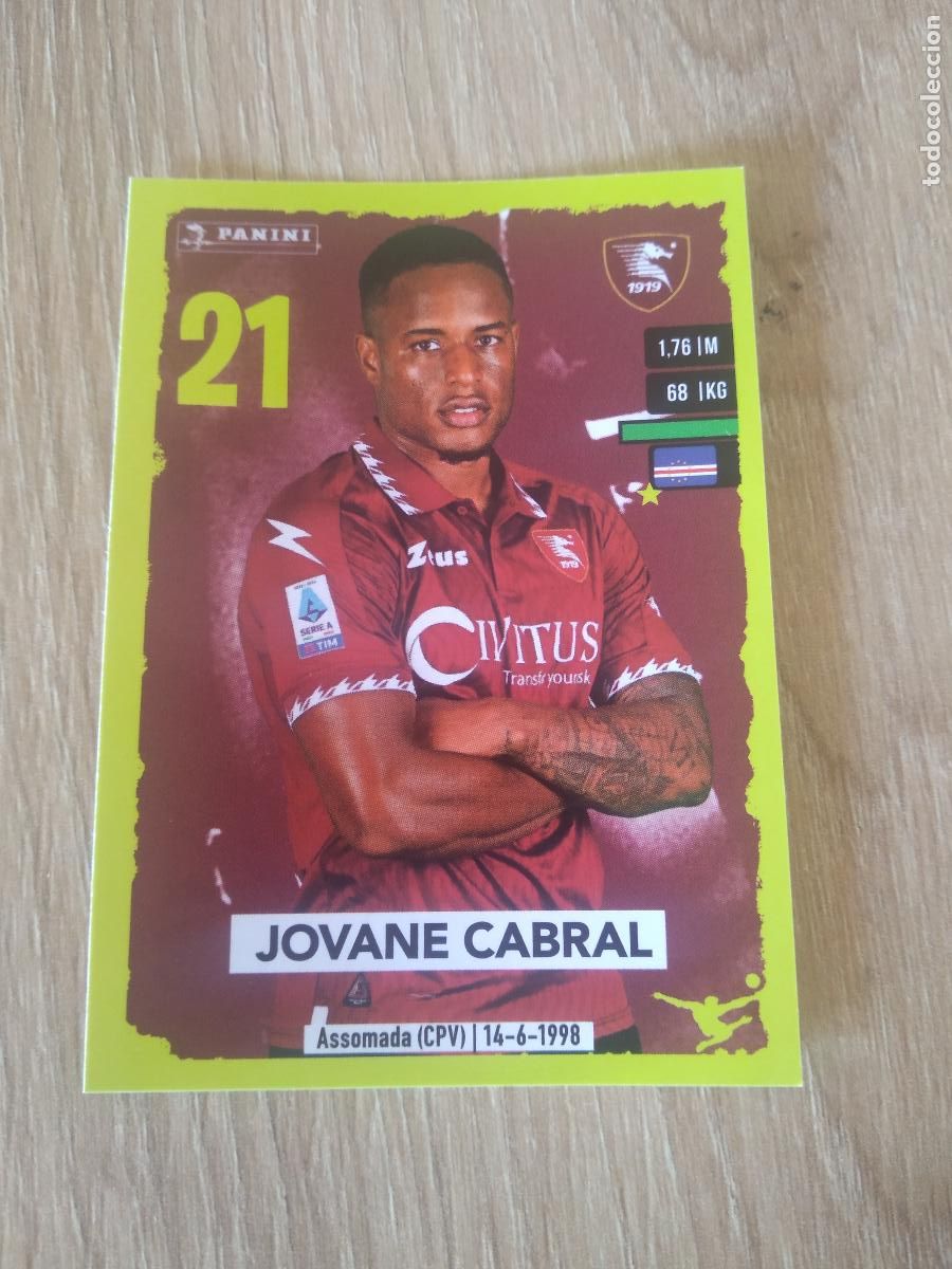 Cromos de Futebol: 426 JOVANE CABRAL SALERNITANA CROMO FUTBOL PANINI LIGA ITALIA 23-24 CALCIATORI 2023-2024