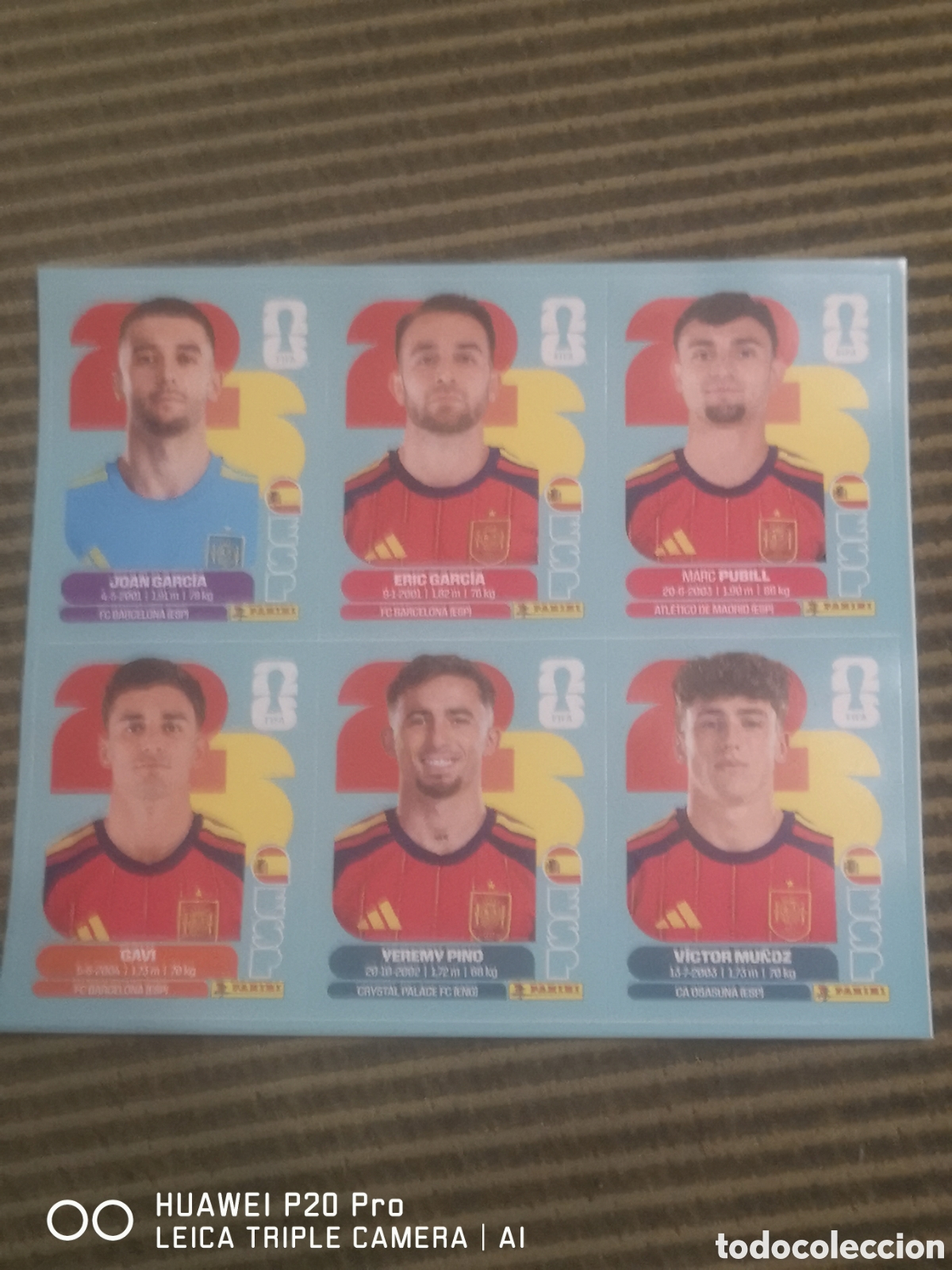 Cromos de f&uacute;tbol: Lamina revista Jug&oacute;n 232 con 6 cromos actualizaci&oacute;n de Espa&ntilde;a mundial 2026