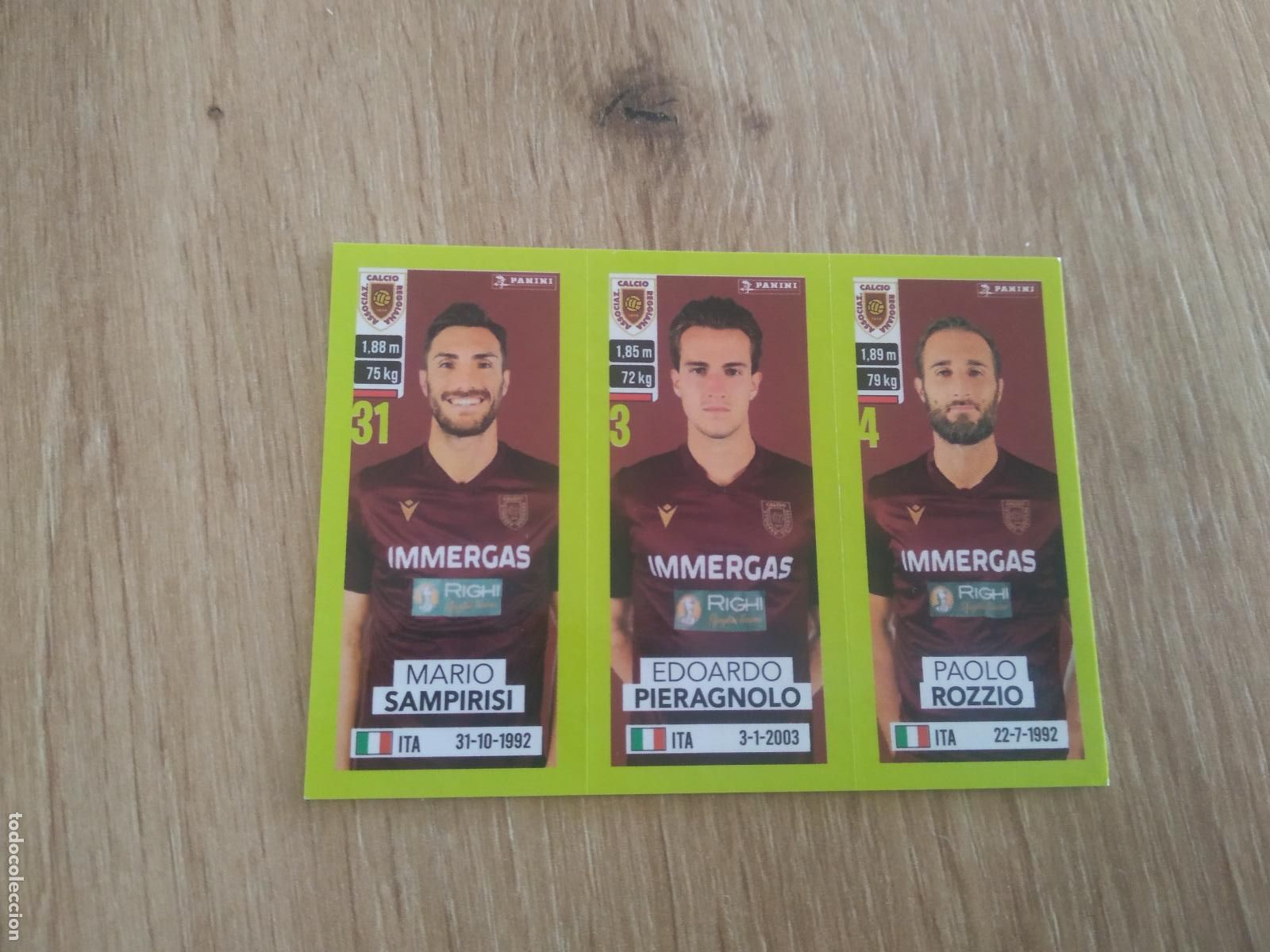 Cromos de f&uacute;tbol: 610 SAMPIRISI PIERAGNOLO ROZZIO CROMO FUTBOL PANINI LIGA ITALIA 23-24 CALCIATORI 2023-2024