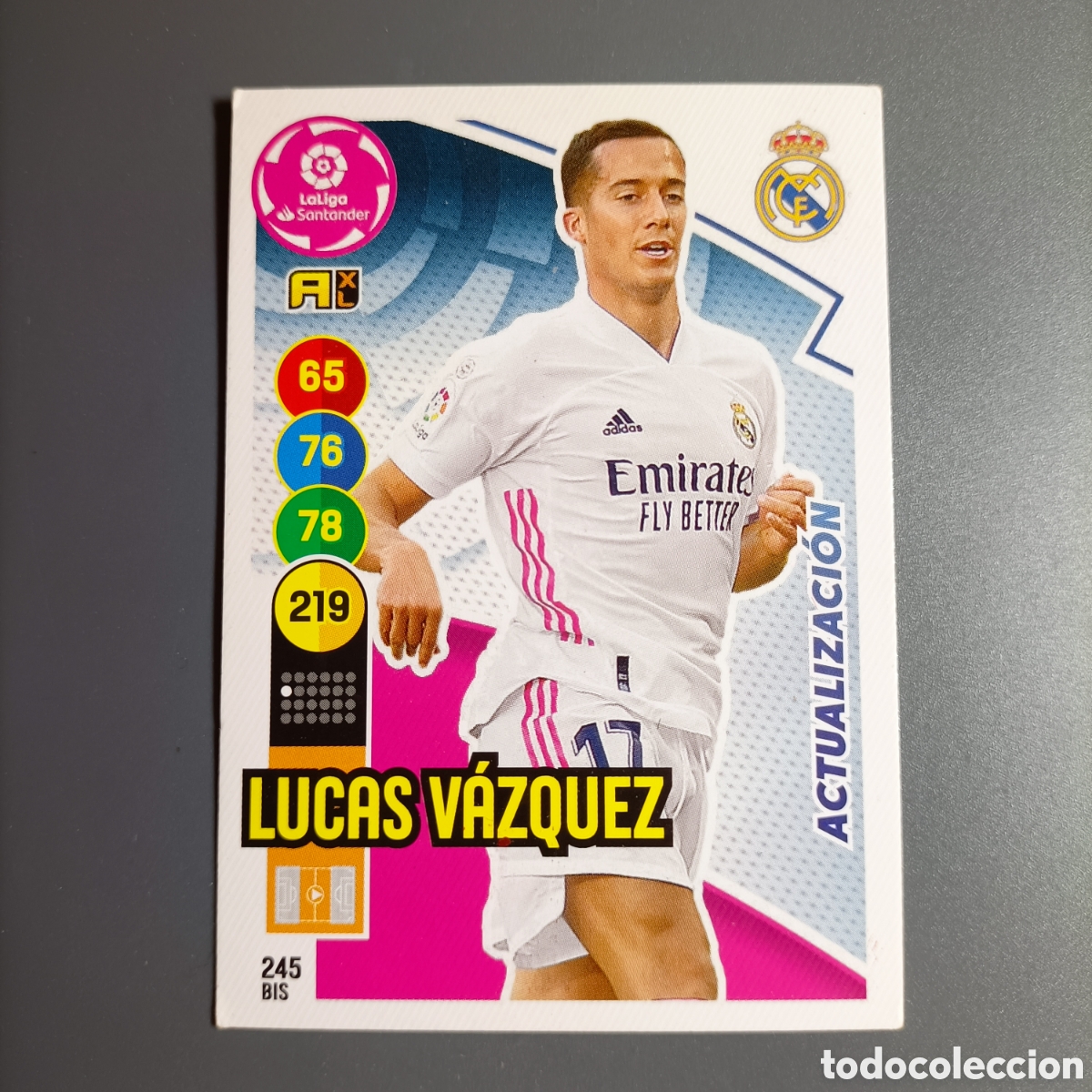 Cromos de f&uacute;tbol: ADRENALYN. LIGA 2020-2021 (REAL MADRID) №245 BIS. LUCAS V&Aacute;ZQUEZ