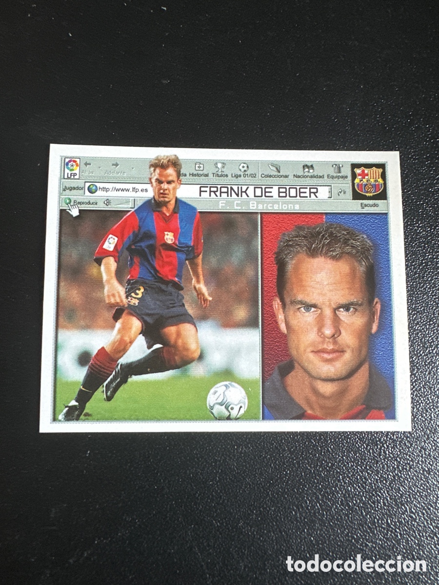 Figurine di Calcio: L. ESTE 01 02 - Frank de b&oacute;er - SIN PEGAR nuevo