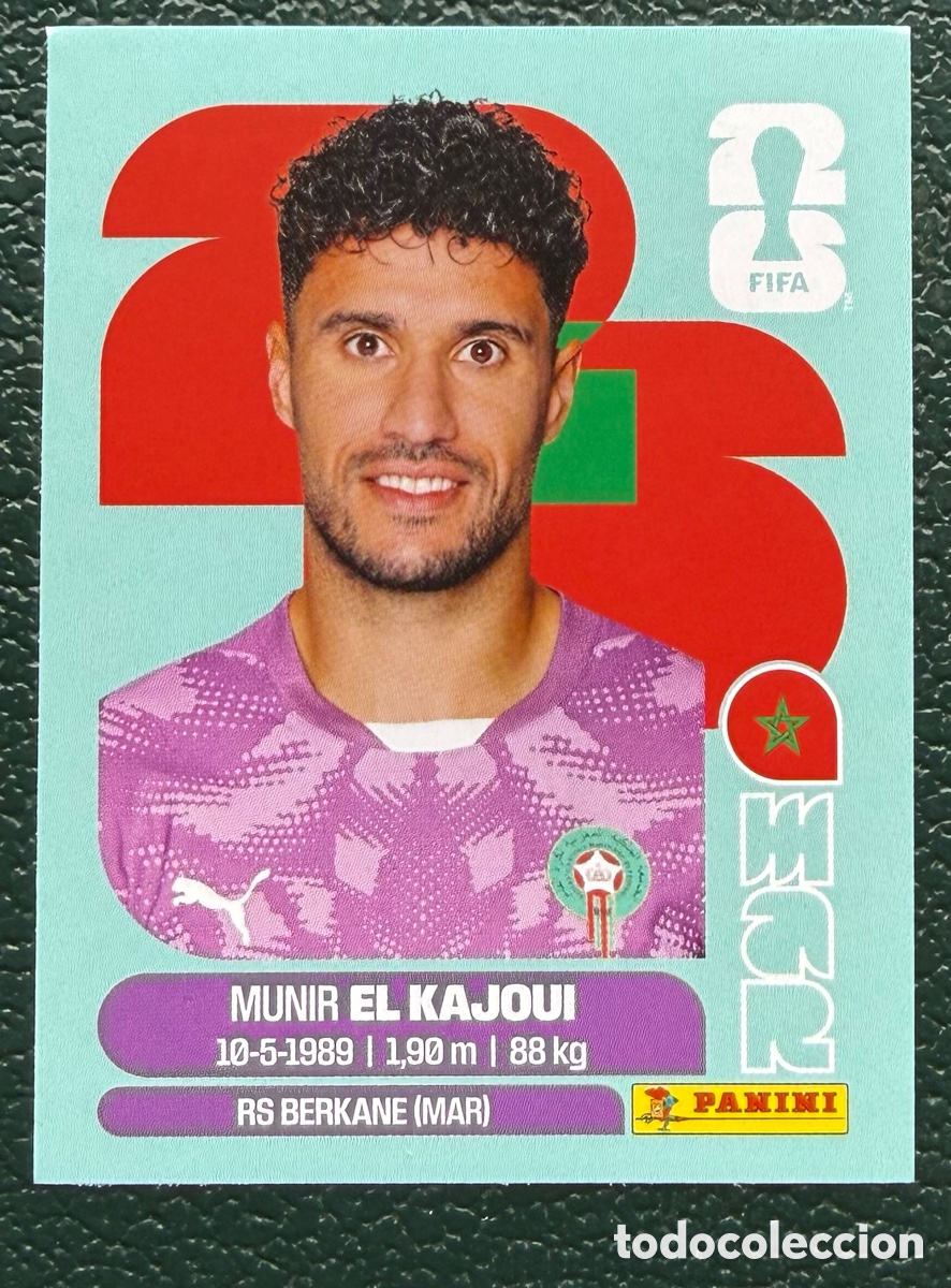 Fu&szlig;ball-Sticker: MAR 3 MUNIR EL KAJOUI MARRUECOS CROMOS ALBUM FIFA WORLD CUP MUNDIAL 2026 PANINI