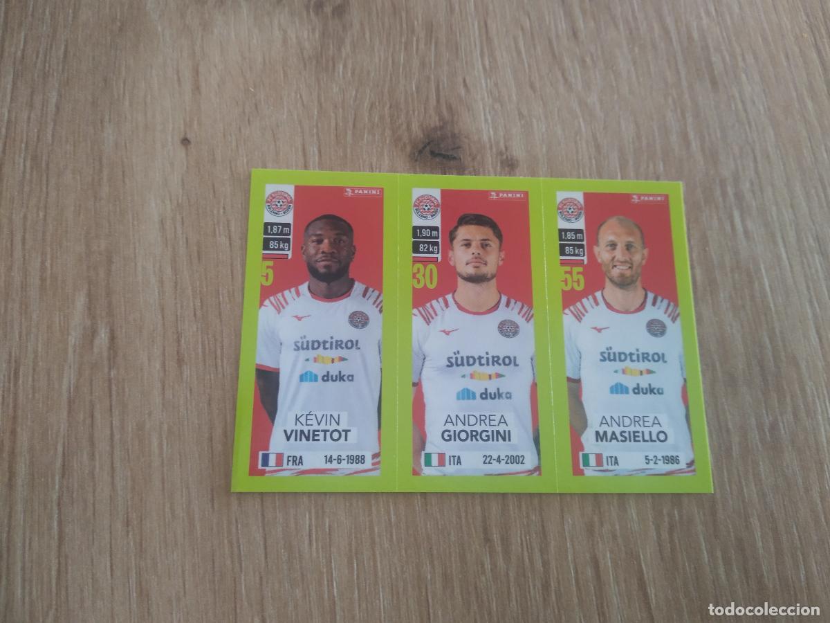 Cromos de f&uacute;tbol: 629 VINETOT GIORGINI MASIELLO SUDTIROL CROMO FUTBOL PANINI LIGA ITALIA 23-24 CALCIATORI 2023-2024