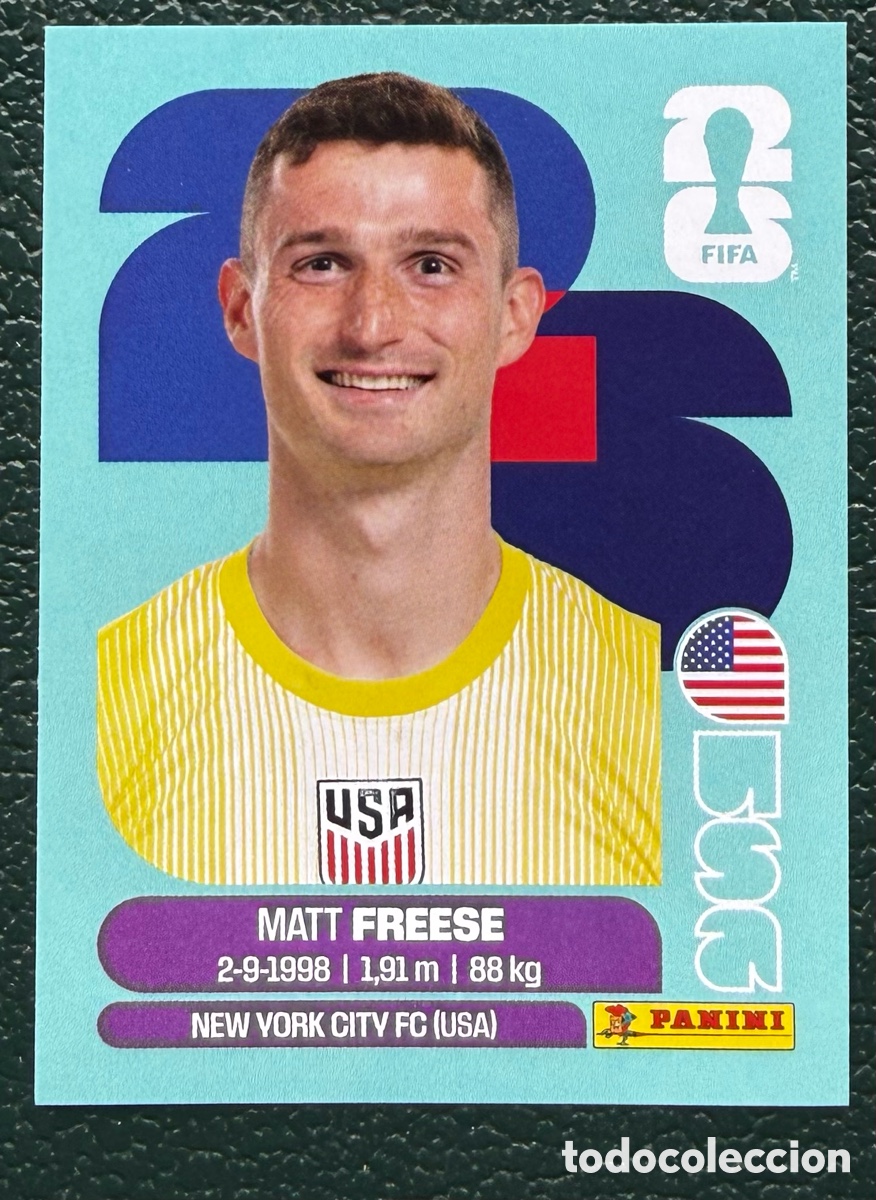 Cromos de Futebol: USA 2 MATT FREESE ESTADOS UNIDOS CROMOS ALBUM FIFA WORLD CUP MUNDIAL 2026 PANINI