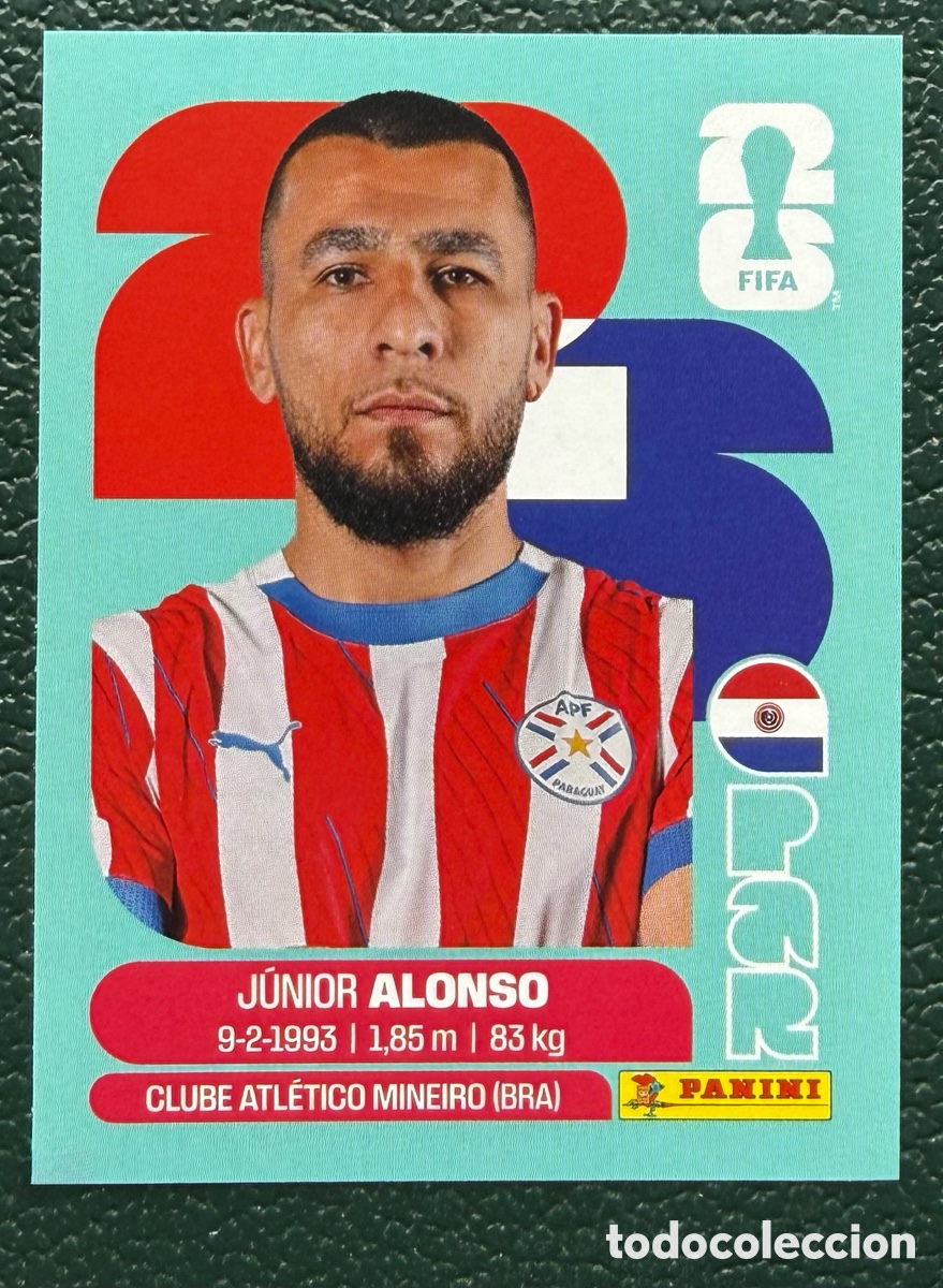 Cromos de Futebol: PAR 8 JUNIOR ALONSO PARAGUAY CROMOS ALBUM FIFA WORLD CUP MUNDIAL 2026 PANINI
