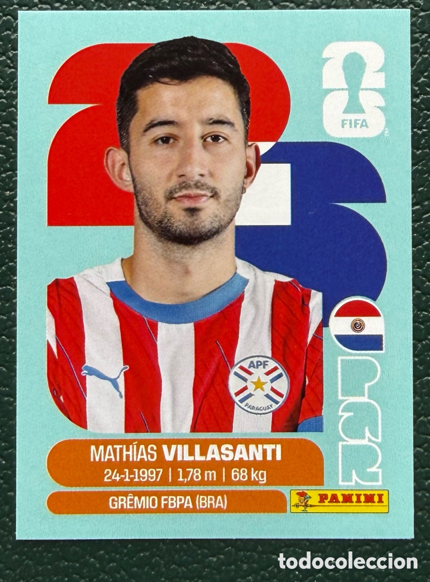 Cromos de Futebol: PAR 9 MATHIAS VILLASANTI PARAGUAY CROMOS ALBUM FIFA WORLD CUP MUNDIAL 2026 PANINI