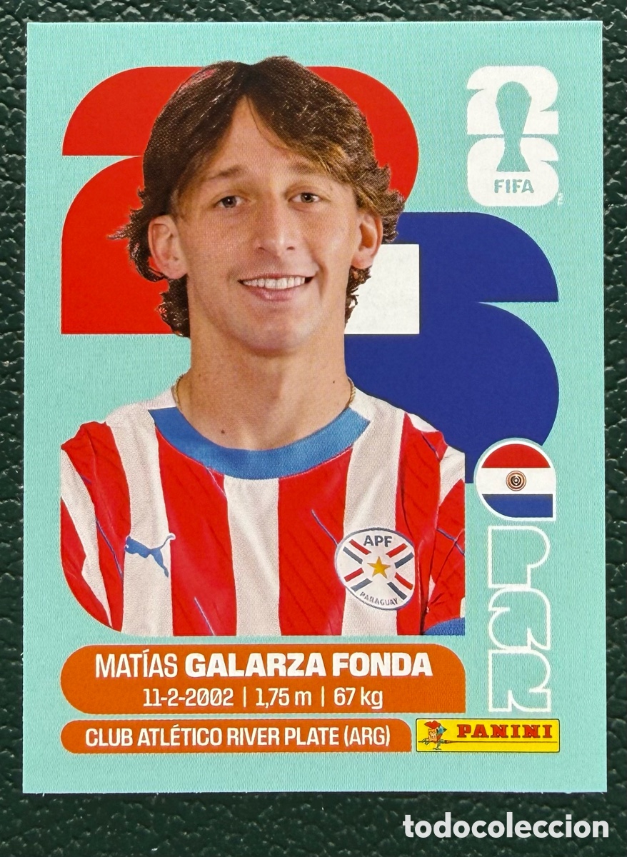 Cromos de Futebol: PAR 14 MATIAS GALARZA FONDA PARAGUAY CROMOS ALBUM FIFA WORLD CUP MUNDIAL 2026 PANINI