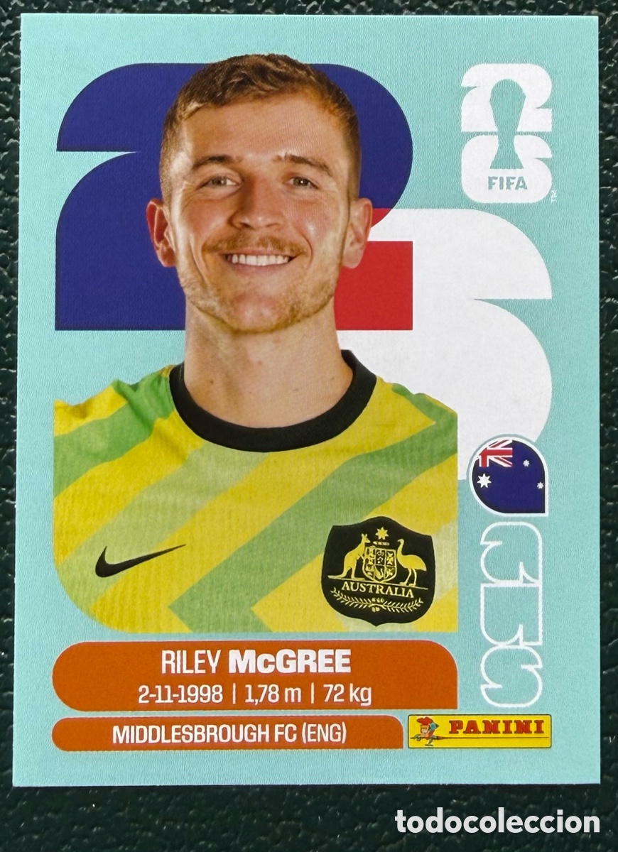 Cromos de Futebol: AUS 12 RILEY MCGREE AUSTRALIA CROMOS ALBUM FIFA WORLD CUP MUNDIAL 2026 PANINI