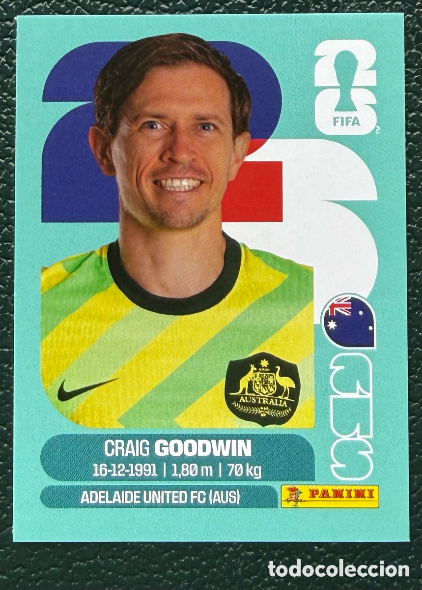 Fu&szlig;ball-Sticker: AUS 17 CRAIG GOODWIN AUSTRALIA CROMOS ALBUM FIFA WORLD CUP MUNDIAL 2026 PANINI