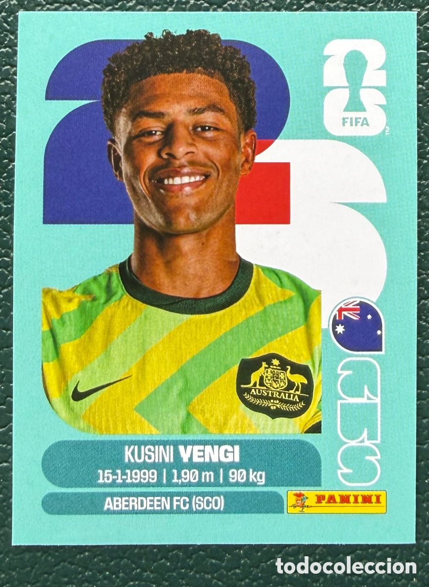 Fu&szlig;ball-Sticker: AUS 18 KUSINI YENGI AUSTRALIA CROMOS ALBUM FIFA WORLD CUP MUNDIAL 2026 PANINI