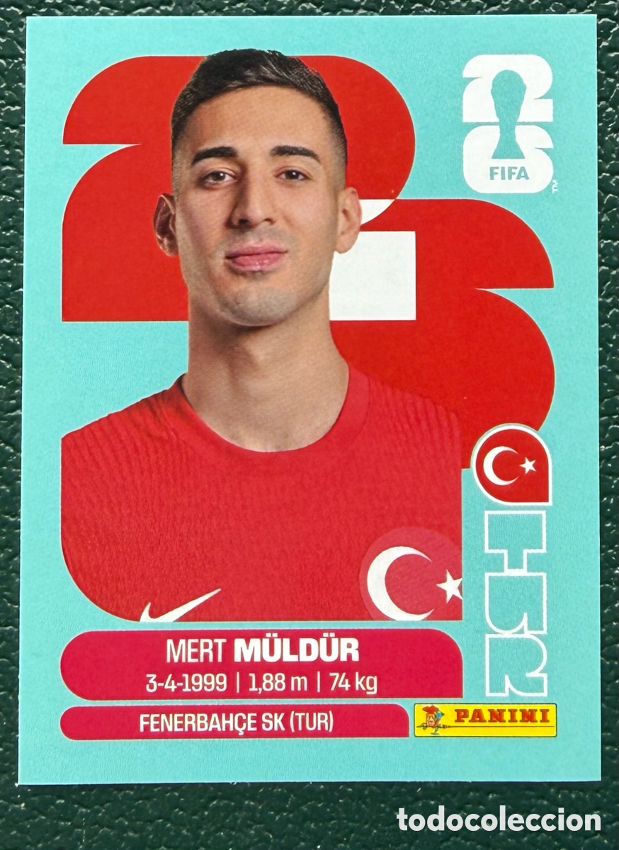 Fu&szlig;ball-Sticker: TUR 3 MERT MULDUR TURQUIA CROMOS ALBUM FIFA WORLD CUP MUNDIAL 2026 PANINI