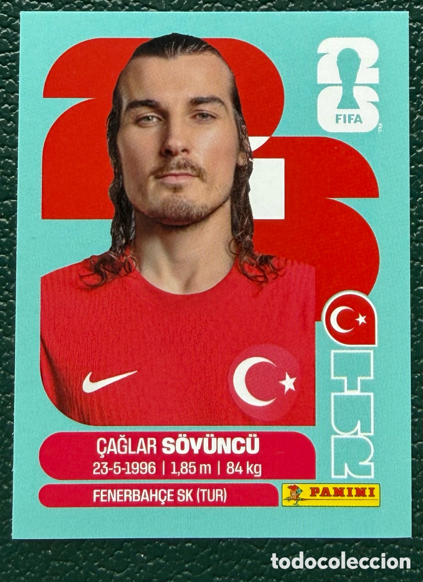 Fu&szlig;ball-Sticker: TUR 6 &Ccedil;AGLAR SOYUNCU TURQUIA CROMOS ALBUM FIFA WORLD CUP MUNDIAL 2026 PANINI