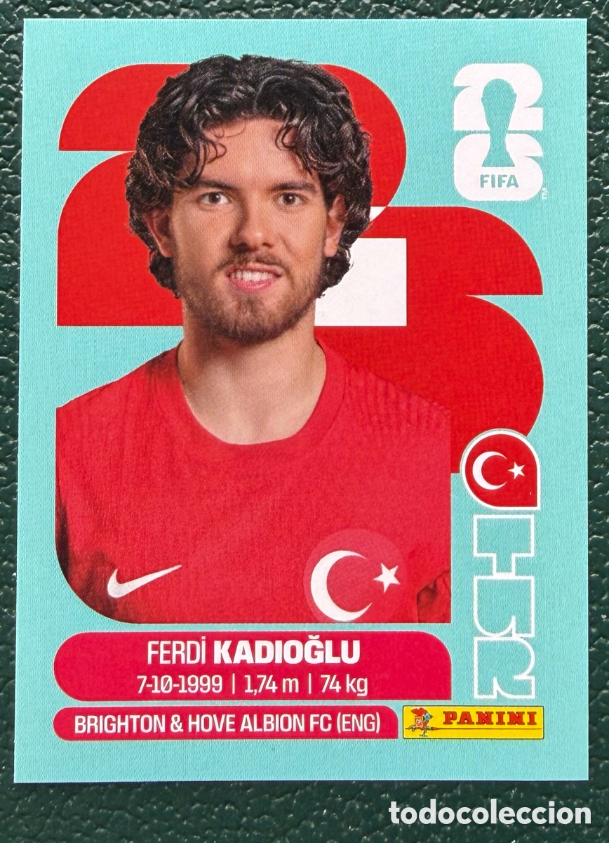 Fu&szlig;ball-Sticker: TUR 8 FERDI KADIOGLU TURQUIA CROMOS ALBUM FIFA WORLD CUP MUNDIAL 2026 PANINI