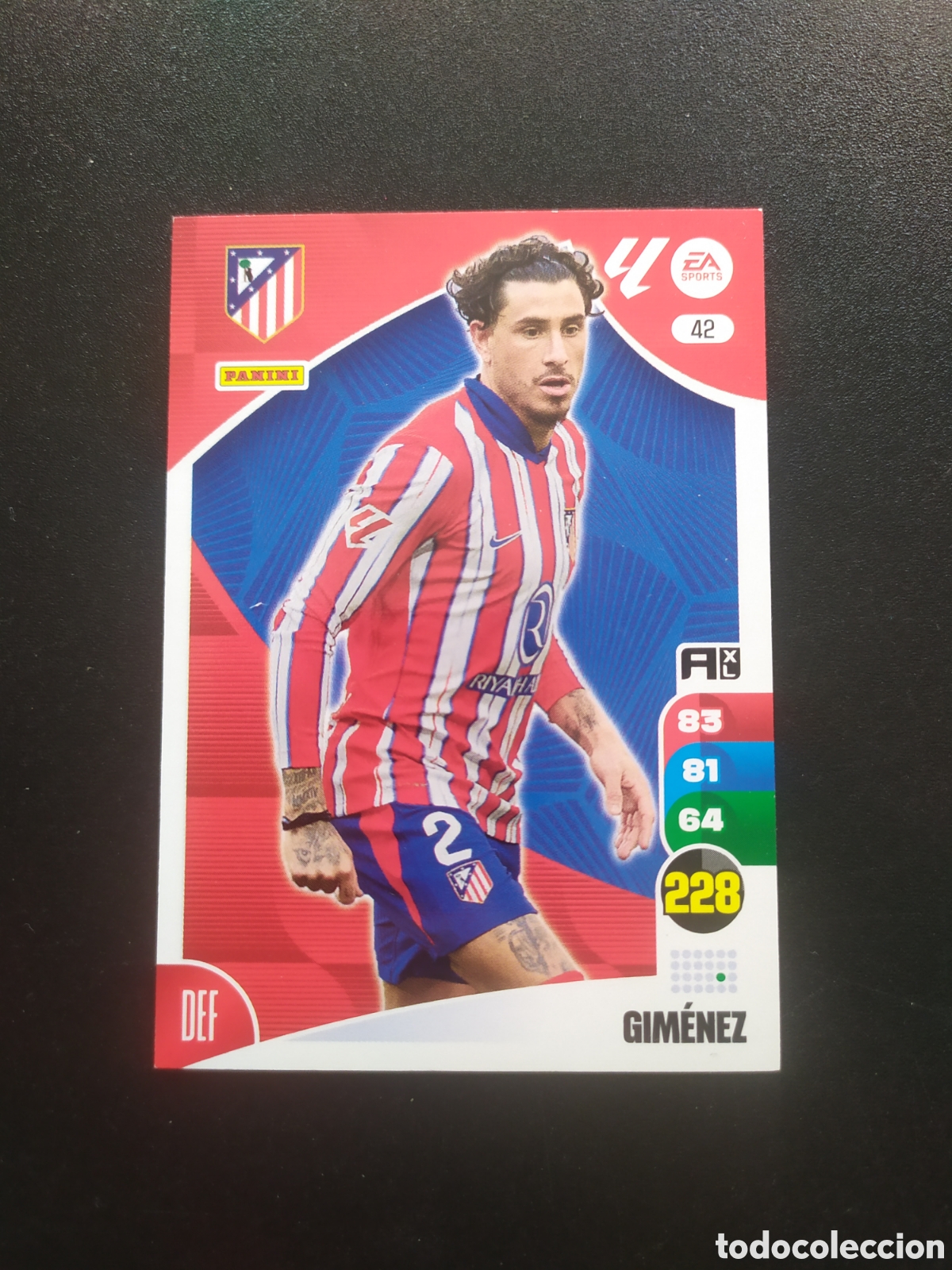 Cromos de f&uacute;tbol: Adrenalyn 2024 2025 24 25 panini Gim&eacute;nez n&deg; 42 Atl&eacute;tico Madrid