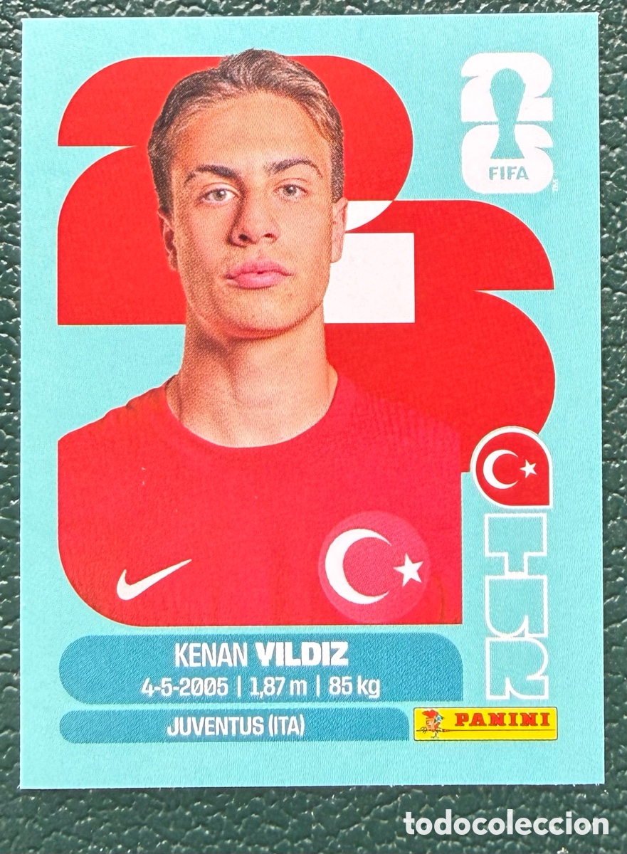 Fu&szlig;ball-Sticker: TUR 20 KENAN YILDIZ TURQUIA CROMOS ALBUM FIFA WORLD CUP MUNDIAL 2026 PANINI