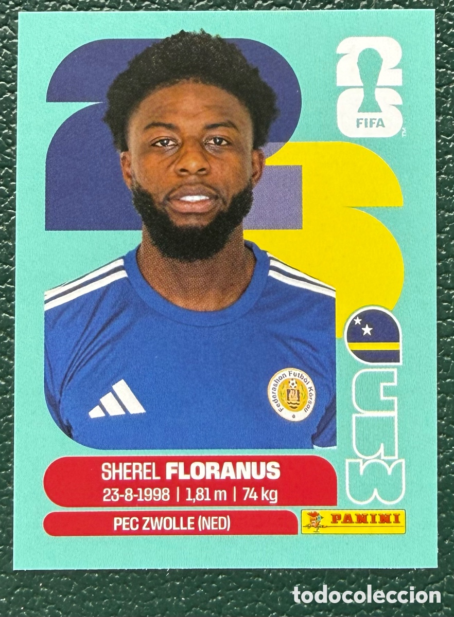 Fu&szlig;ball-Sticker: CUW 4 SHEREL FLORANUS CURA&Ccedil;AO CROMOS ALBUM FIFA WORLD CUP MUNDIAL 2026 PANINI