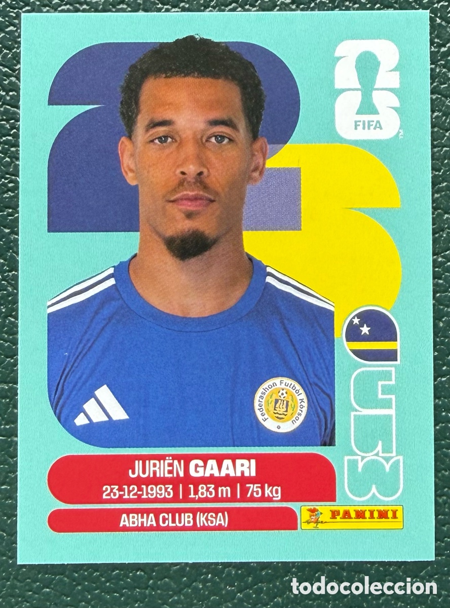 Fu&szlig;ball-Sticker: CUW 5 JURIEN GAARI CURA&Ccedil;AO CROMOS ALBUM FIFA WORLD CUP MUNDIAL 2026 PANINI