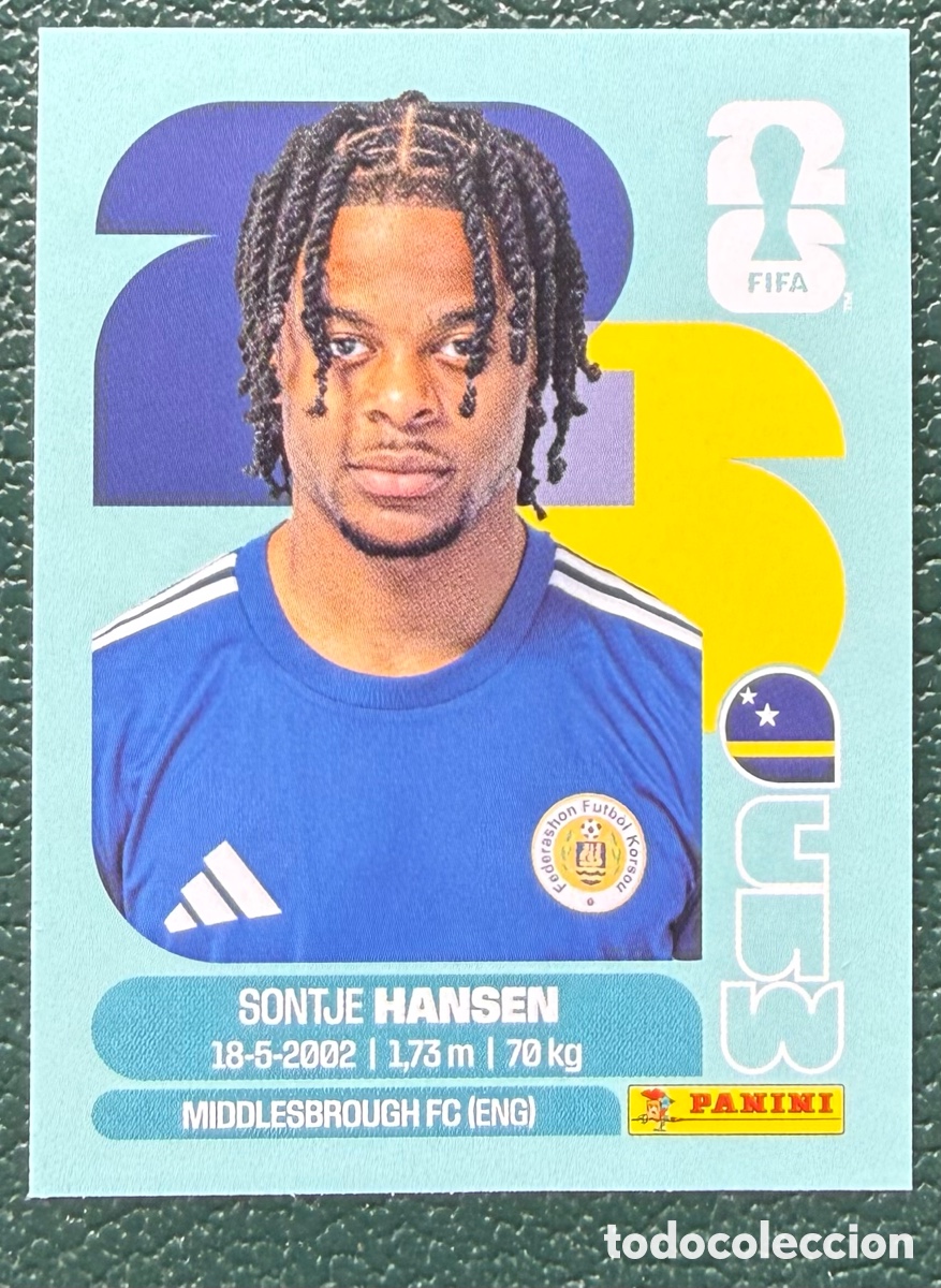 Fu&szlig;ball-Sticker: CUW 20 SONTJE HANSEN CURA&Ccedil;AO CROMOS ALBUM FIFA WORLD CUP MUNDIAL 2026 PANINI